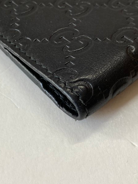 Gucci Black GG Print Passport Cover