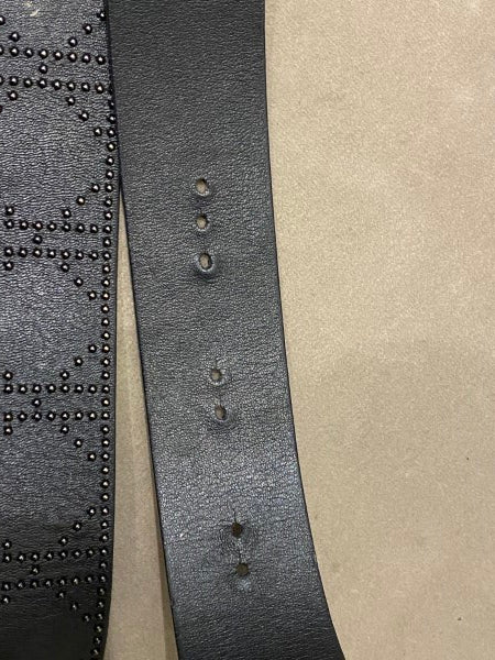 Christian Dior Black Studded D Buckle Belt-Belt-Christian Dior-The Closet Egypt
