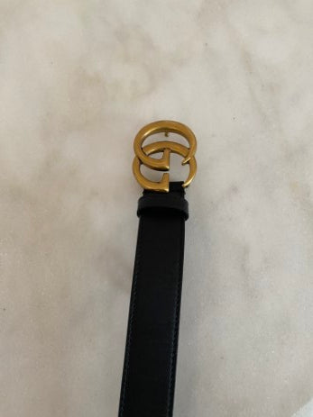 Gucci Black Double G Buckle Belt 38-Belt-Gucci-The Closet Egypt
