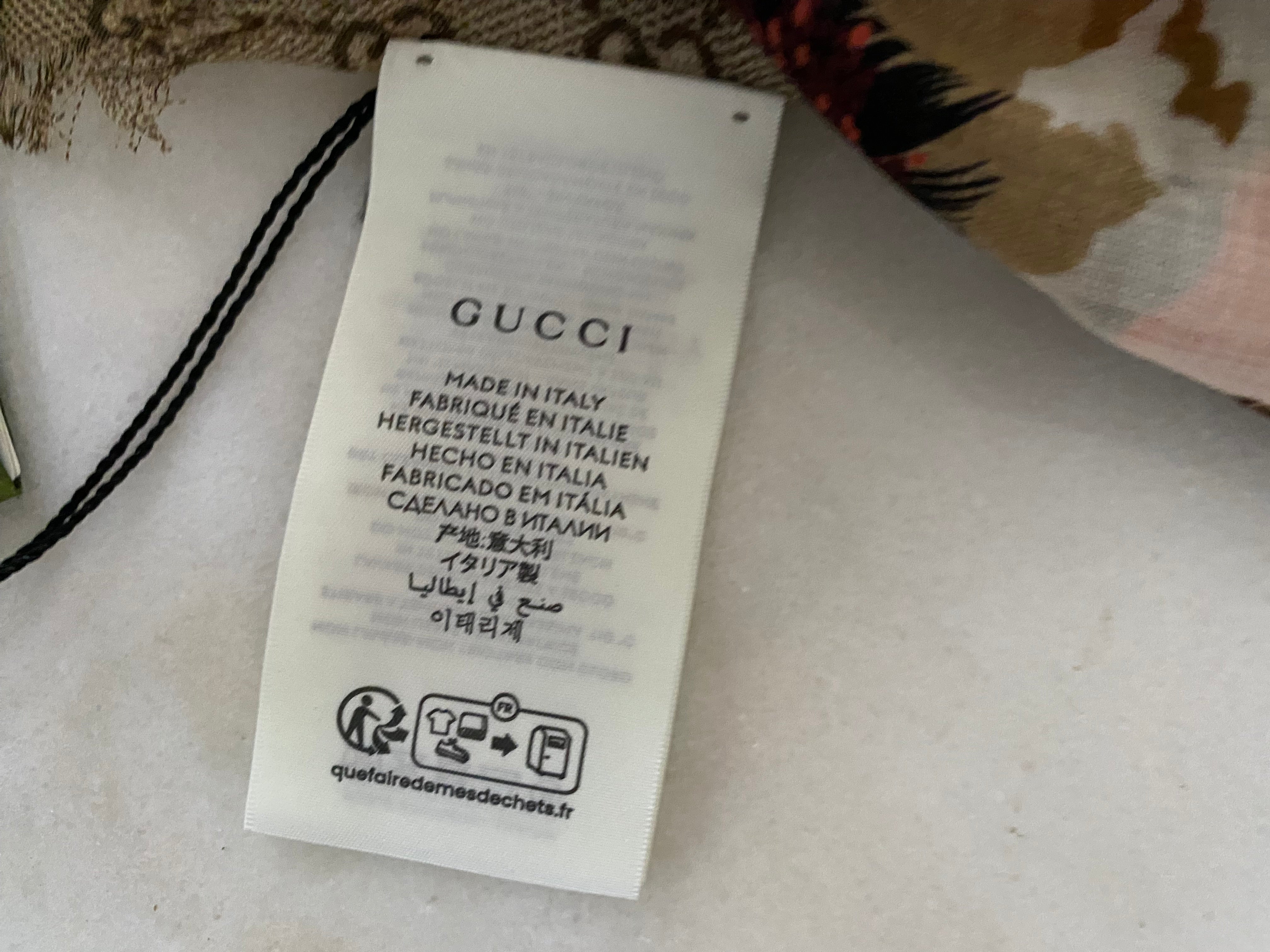 Gucci Bicolor GG Floral Scarf-Scarf-Gucci-The Closet Egypt