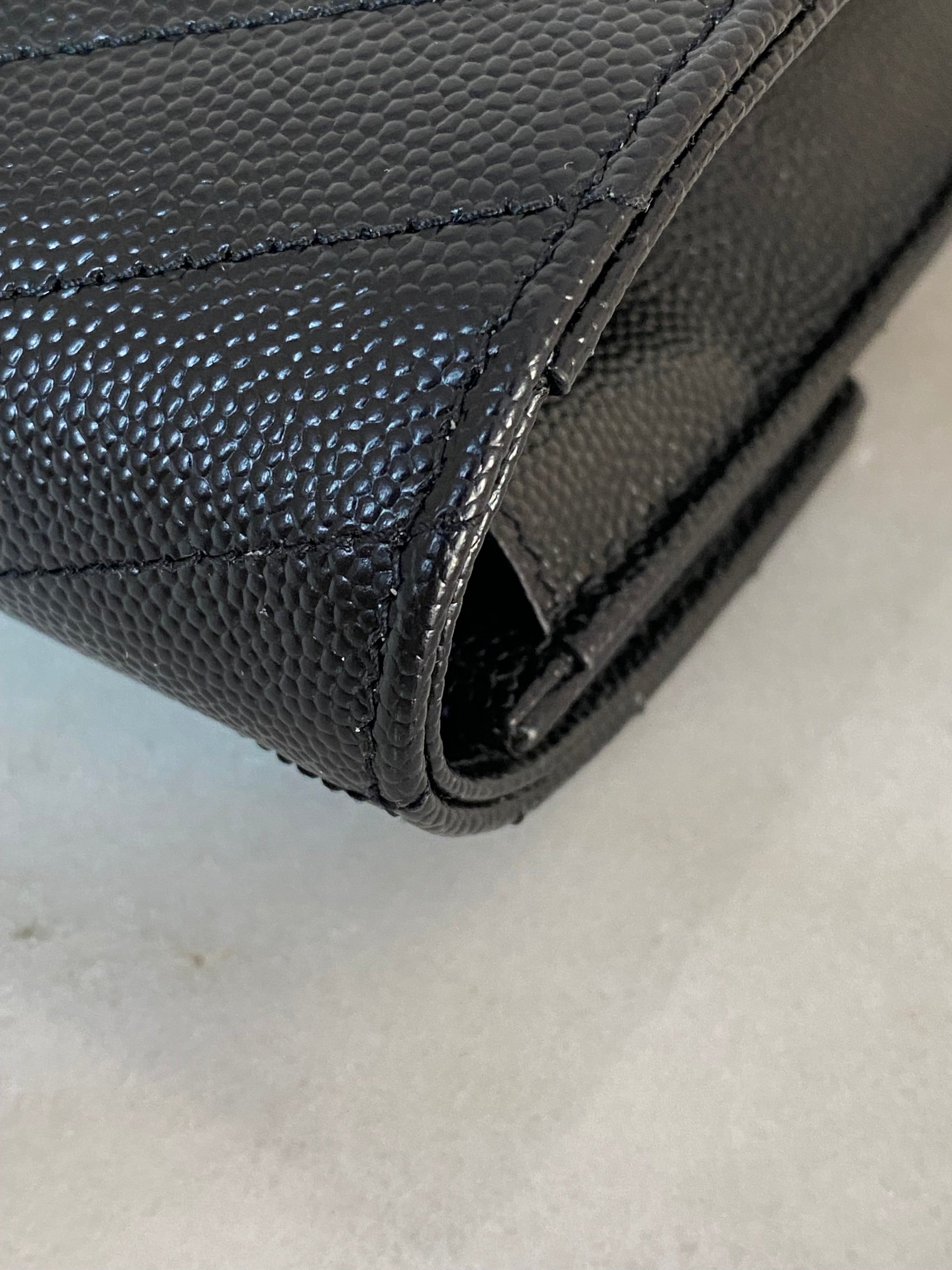 YSL Black Cassandre Flap Clutch-Clutch-YSL-The Closet Egypt