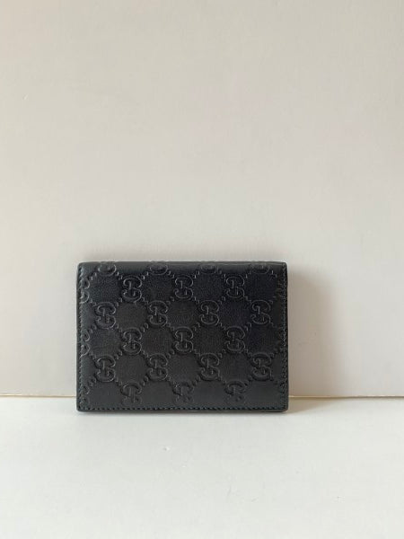Gucci Black GG Print Passport Cover