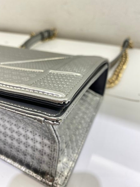 Christian Dior Metallic Silver Diorama Small Bag