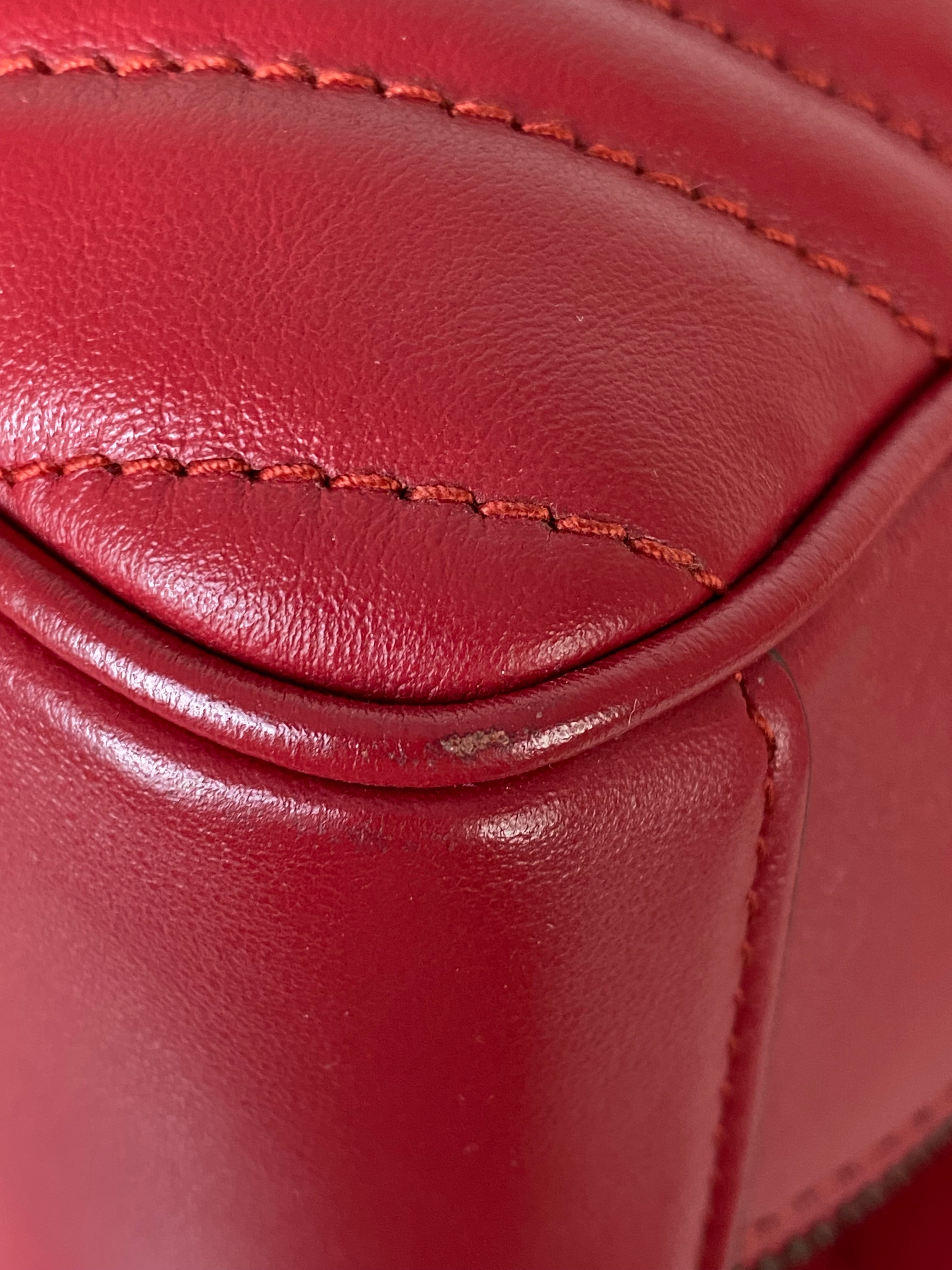 Gucci Red Marmont Top Handle Bag