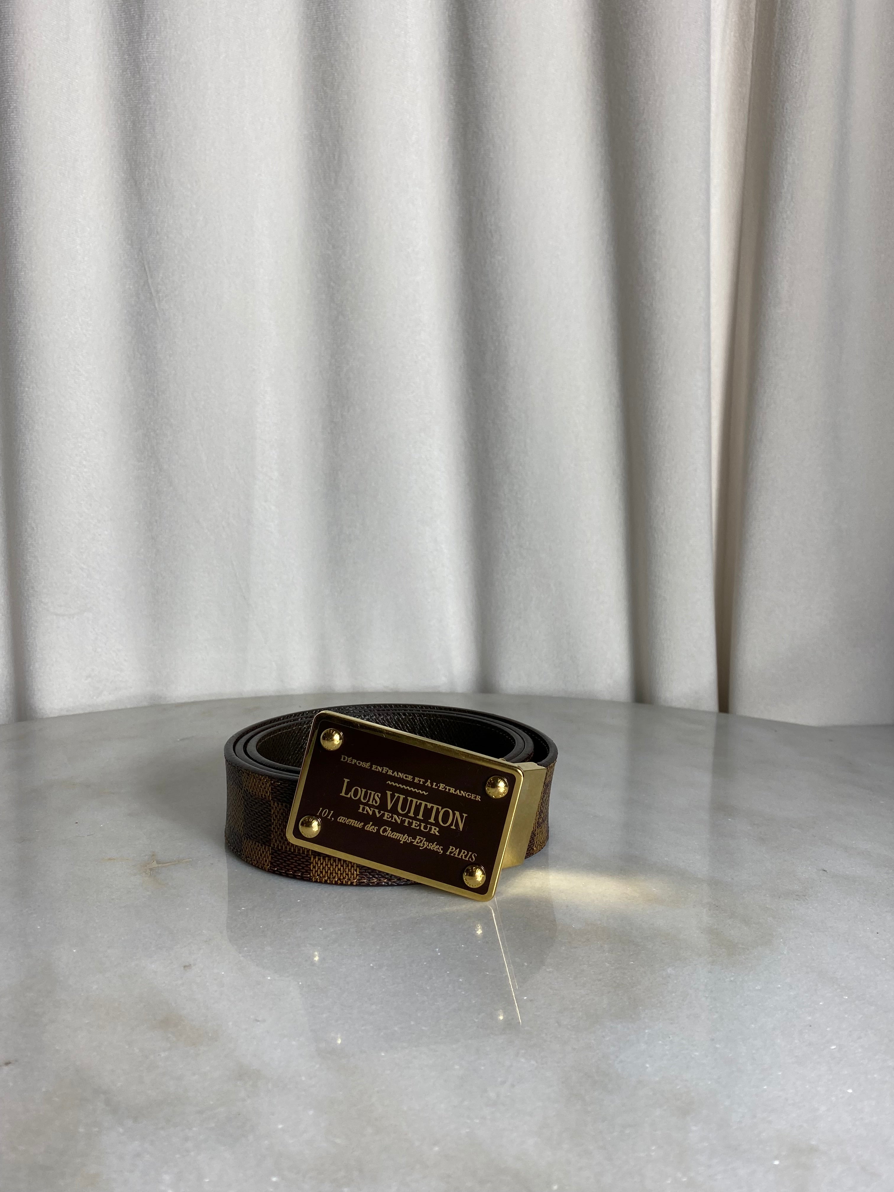 Louis Vuitton Damier Ebene Belt 38-Belt-Louis Vuitton-The Closet Egypt