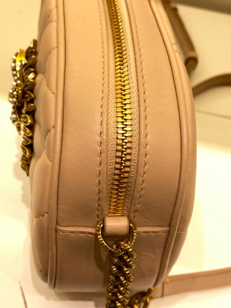 Dolce & Gabbana Powder Pink Devotion Camera Crossbody Bag-handbag-Dolce & Gabbana-The Closet Egypt