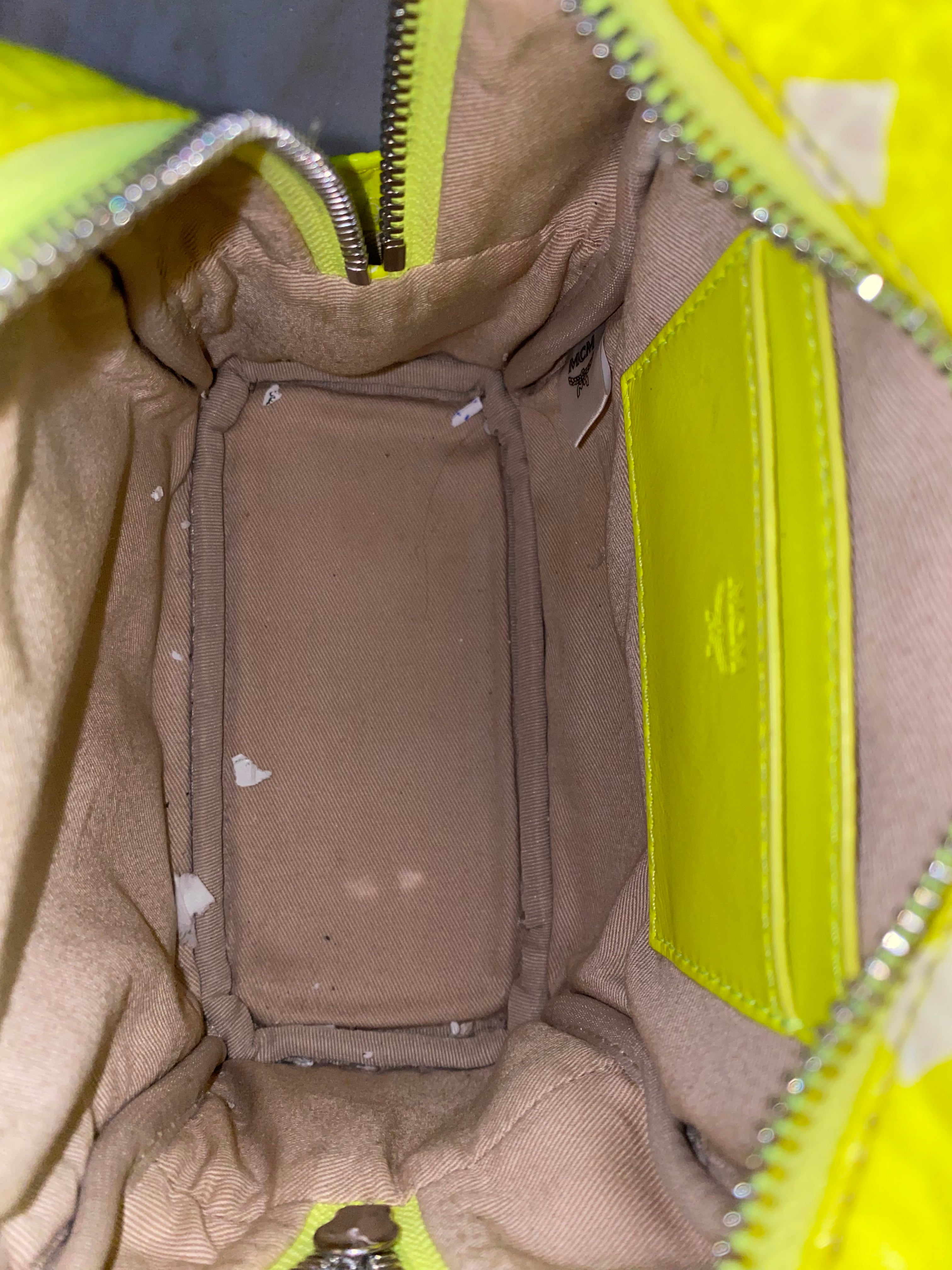 MCM Green Lemon Backpack and Crossbody Bag-Backpack-MCM-The Closet Egypt