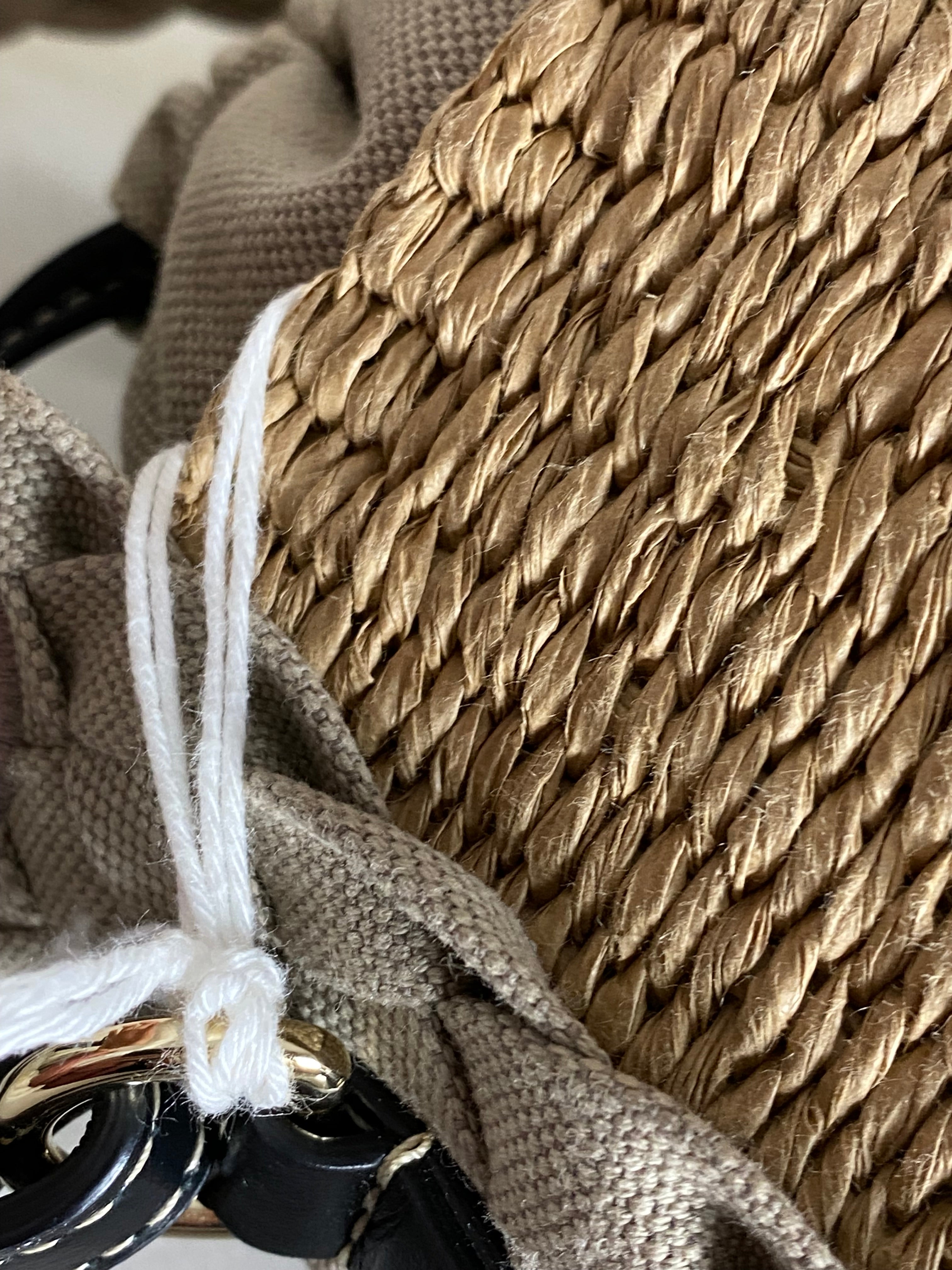 Chloe Bicolor Woody Basket Small Bag