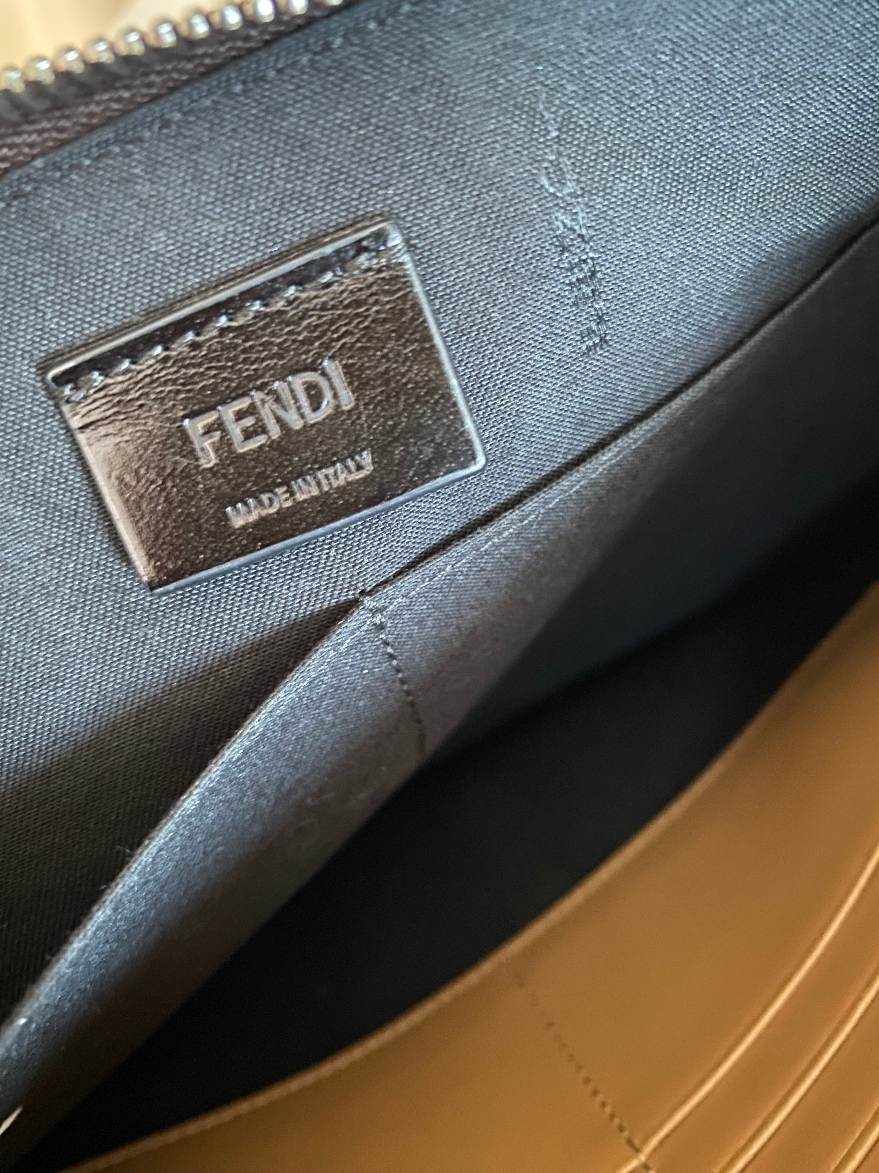 Fendi Tricolor Diagonal Flat FF Pouch-Pouch-Fendi-The Closet Egypt