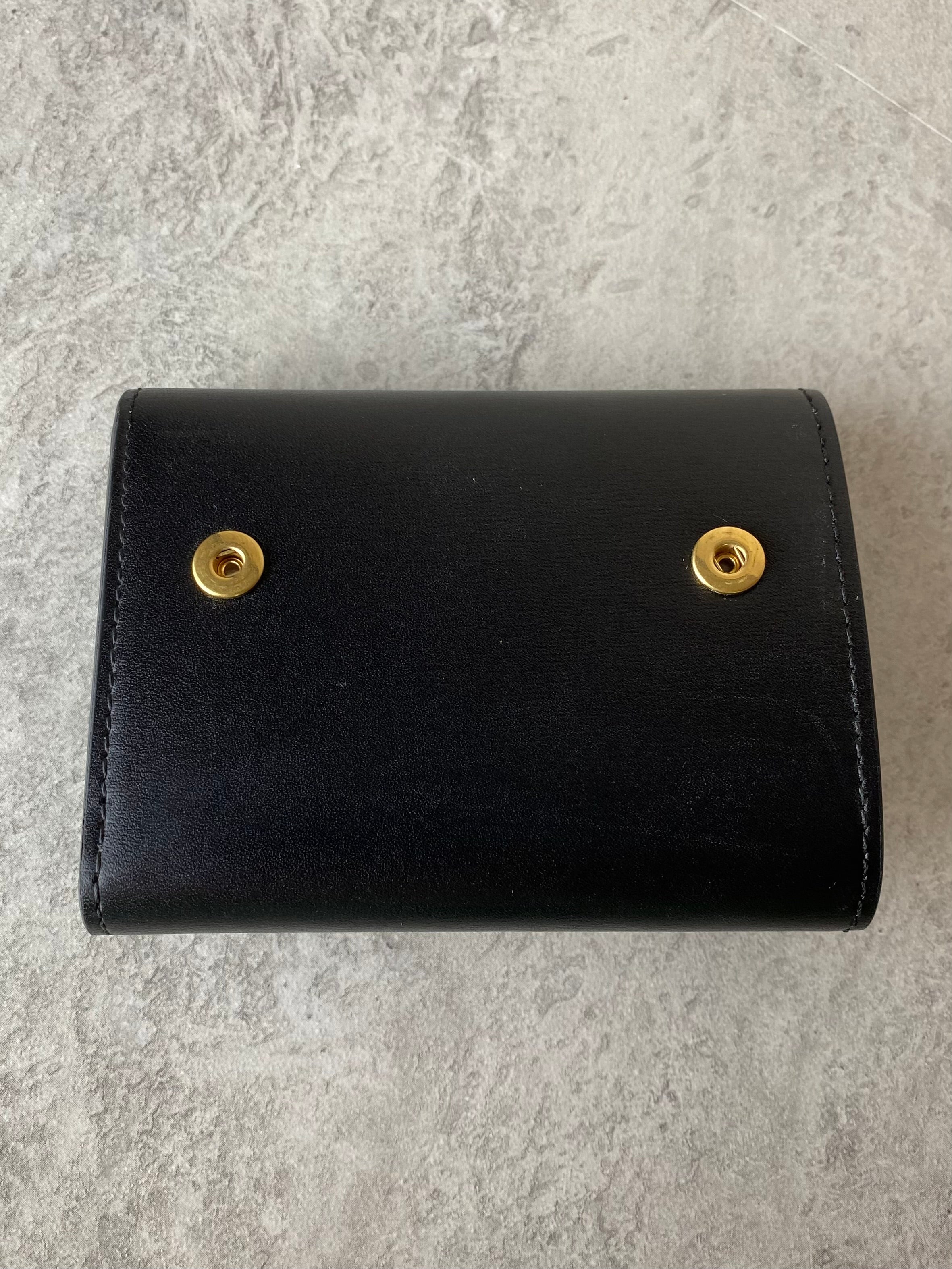 Celine Black Compact Wallet W/ Coin Triomphe-wallet-Celine-The Closet Egypt