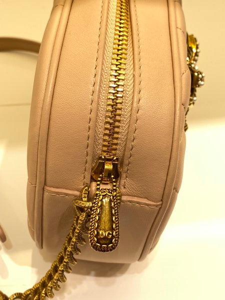 Dolce & Gabbana Powder Pink Devotion Camera Crossbody Bag-handbag-Dolce & Gabbana-The Closet Egypt