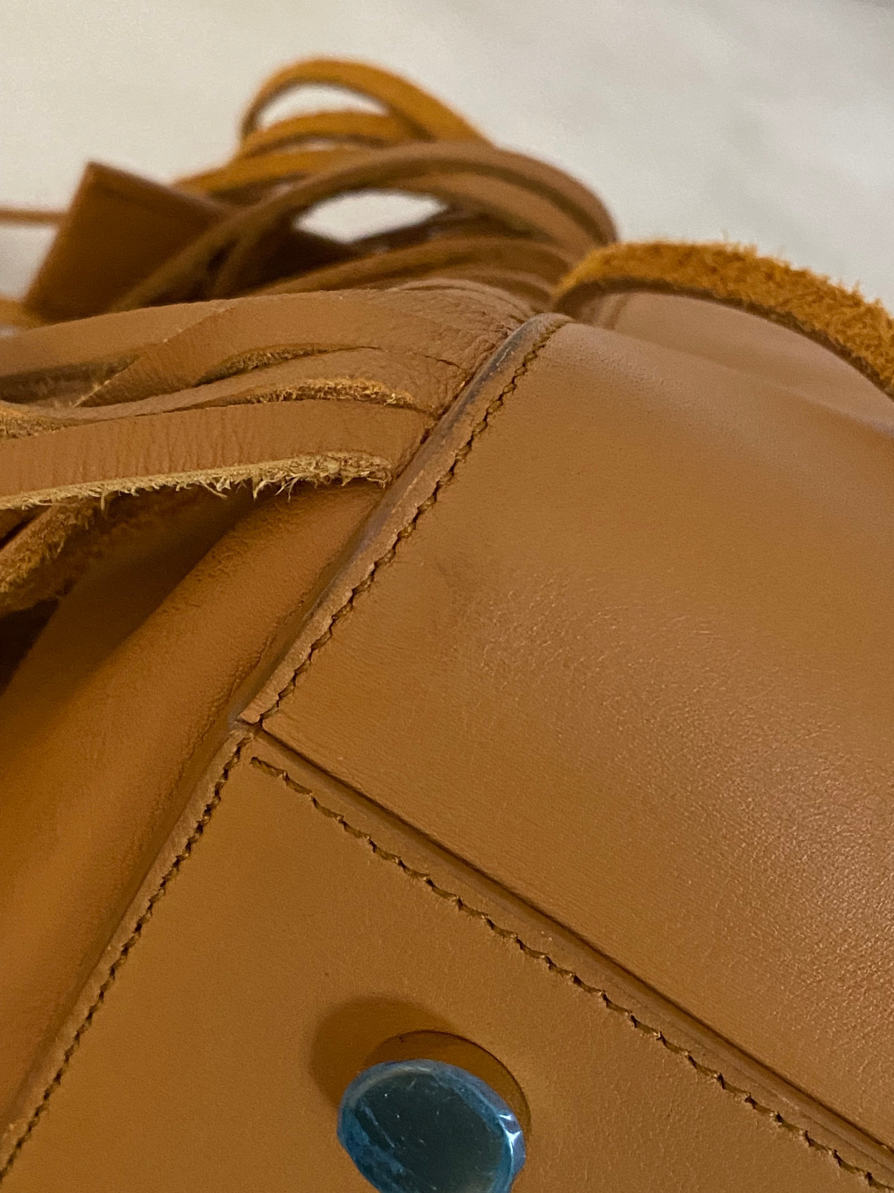 YSL Brown Fringe Rive Gauche Cabas Bag
