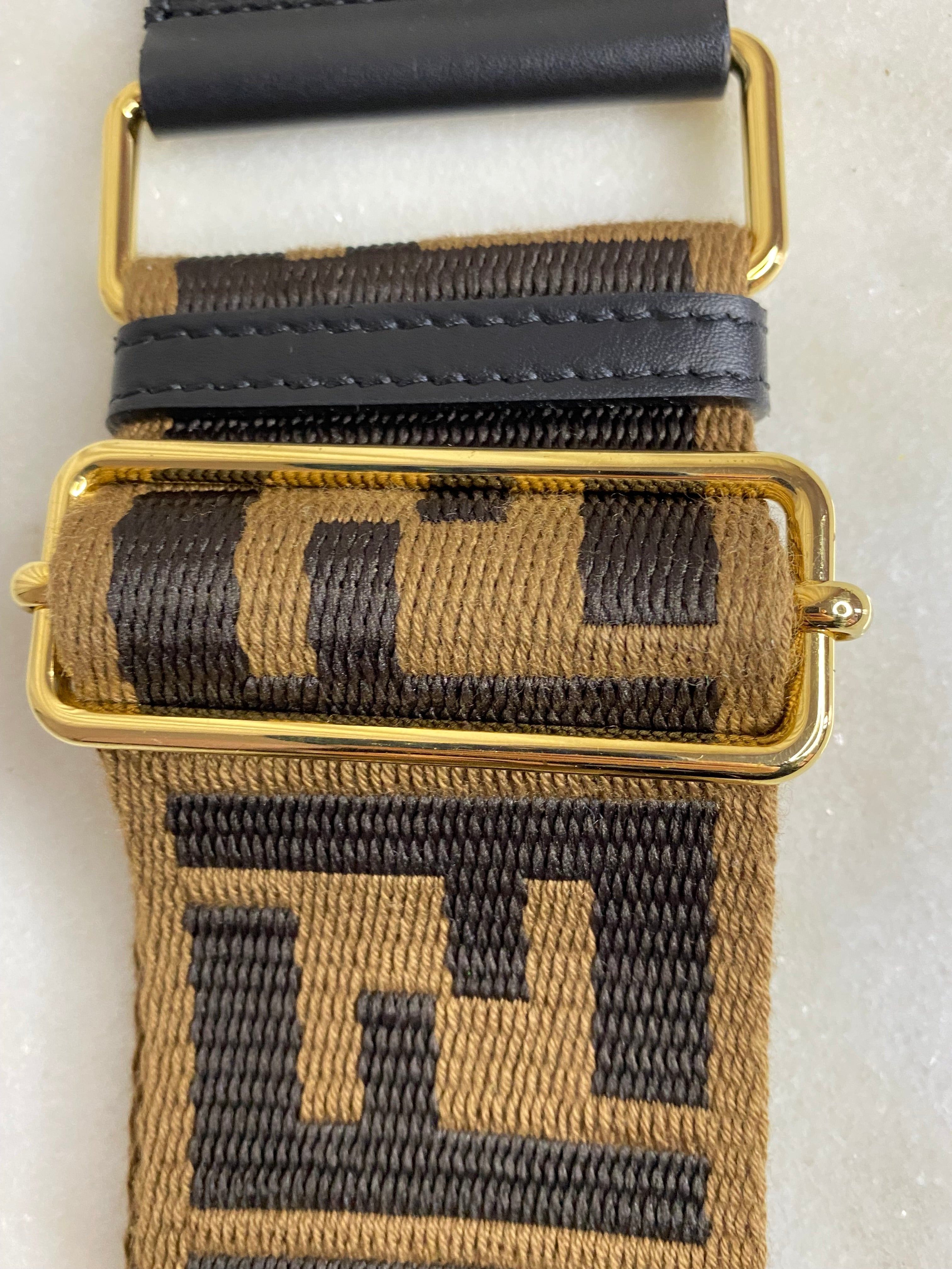 Fendi Bicolor FF Logo Bag Strap