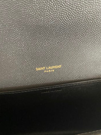 YSl Grey Uptown WOC W/ Card Holder-Wallet Chain-YSL-The Closet Egypt