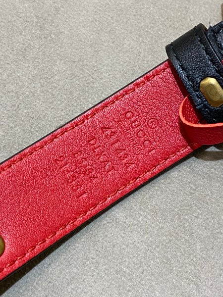 Gucci Black GG Pearl Bow Buckle Studded Belt 34-Belt-Gucci-The Closet Egypt