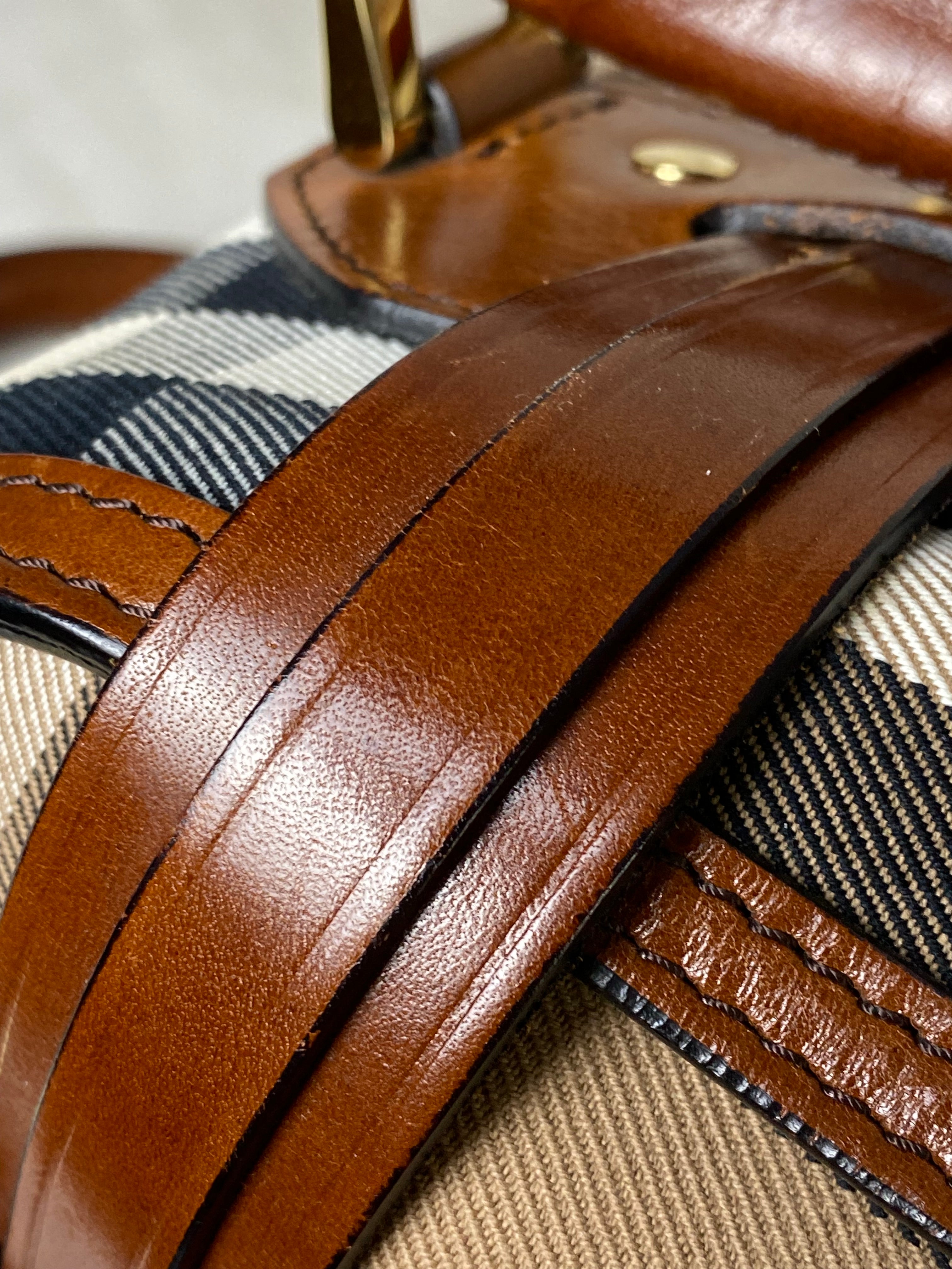 Burberry Brown Bridle House Check Bowling Tote Bag-handbag-Burberry-The Closet Egypt