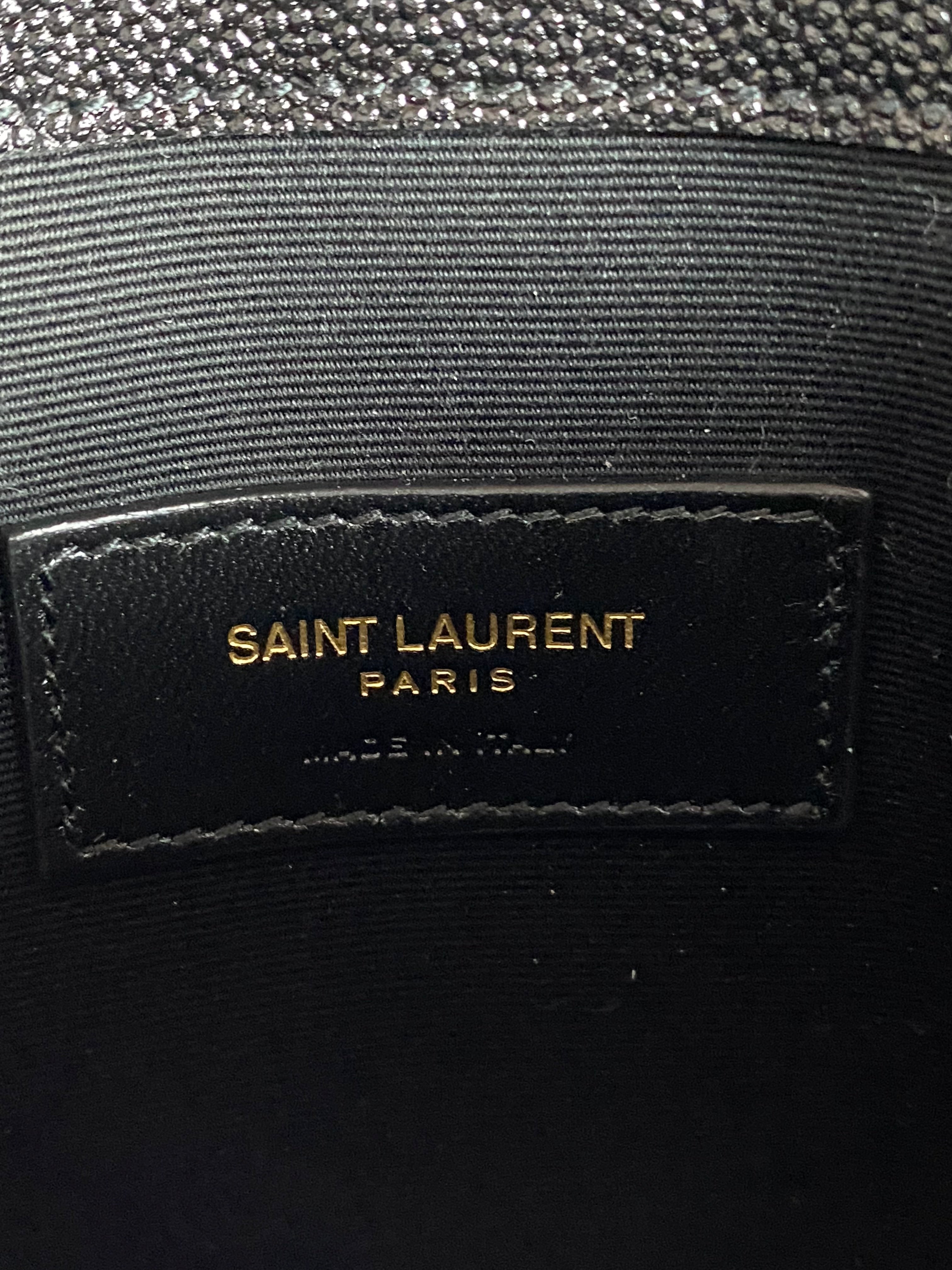 YSL Black Uptown Clutch-Clutch-YSL-The Closet Egypt