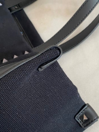 Valentino Black VLTN Logo Tote Bag-handbag-Valentino-The Closet Egypt