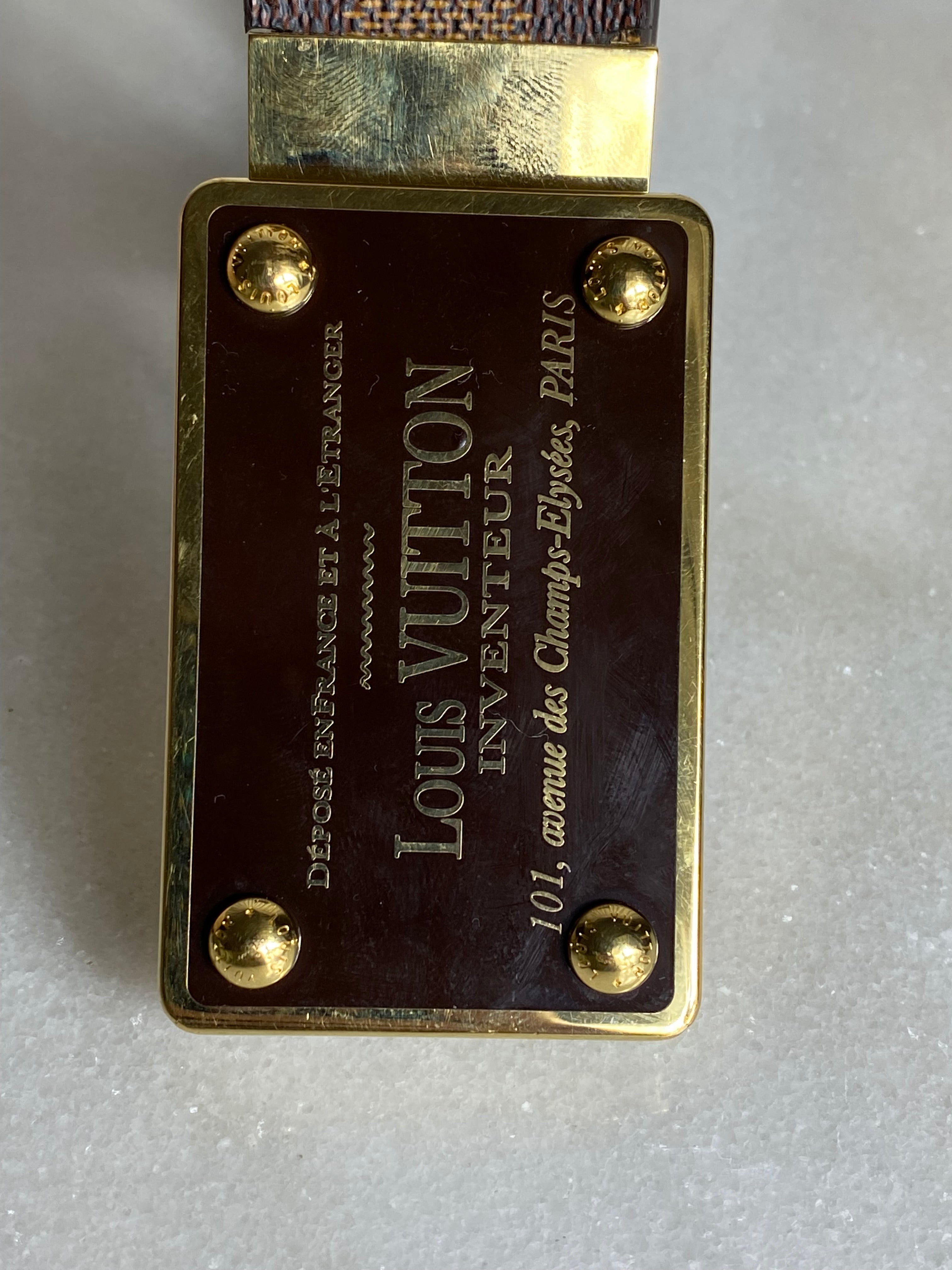 Louis Vuitton Damier Ebene Belt 38-Belt-Louis Vuitton-The Closet Egypt