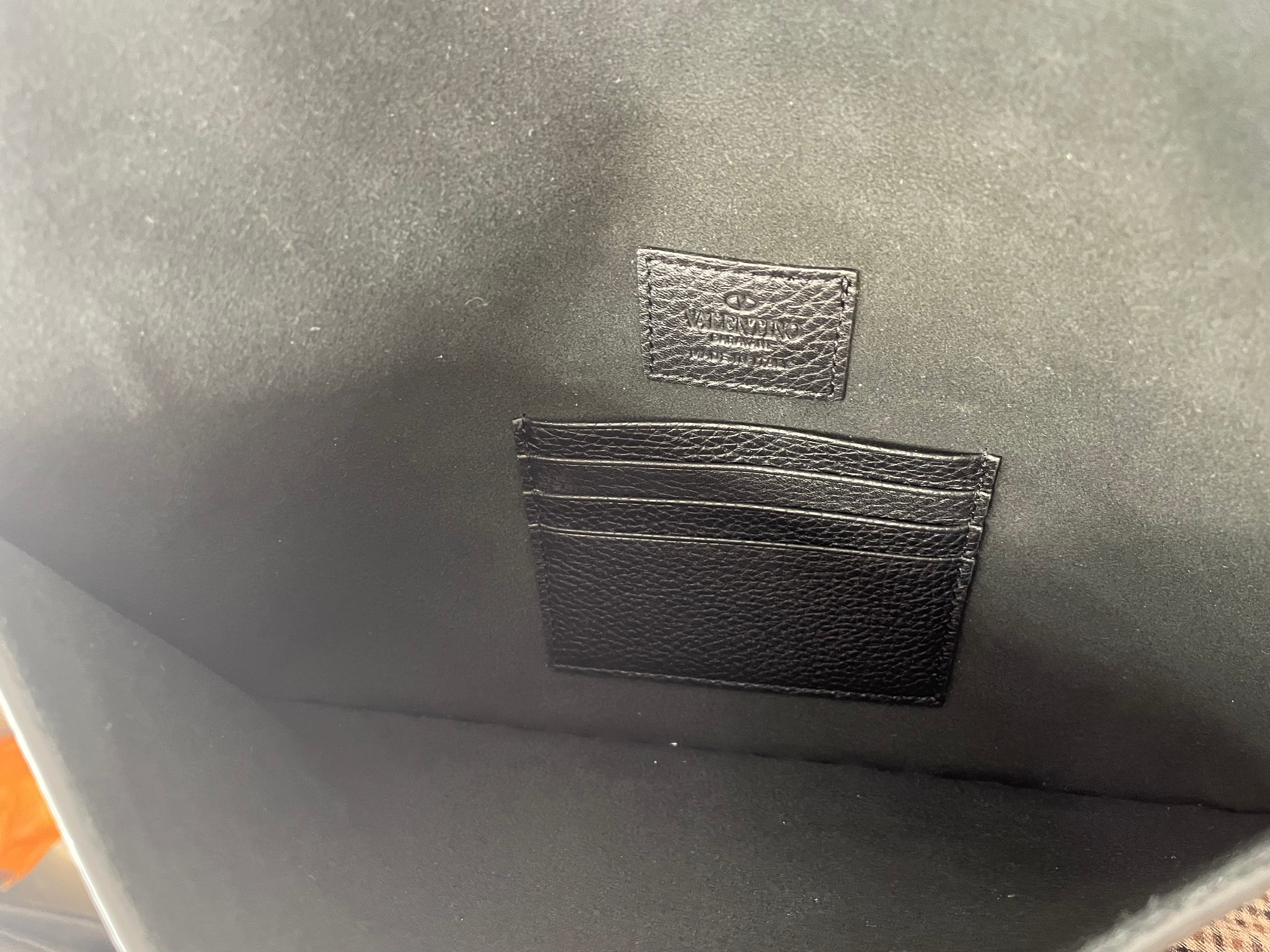 Valentino Black Rockstuds Clutch-Clutch-Valentino-The Closet Egypt