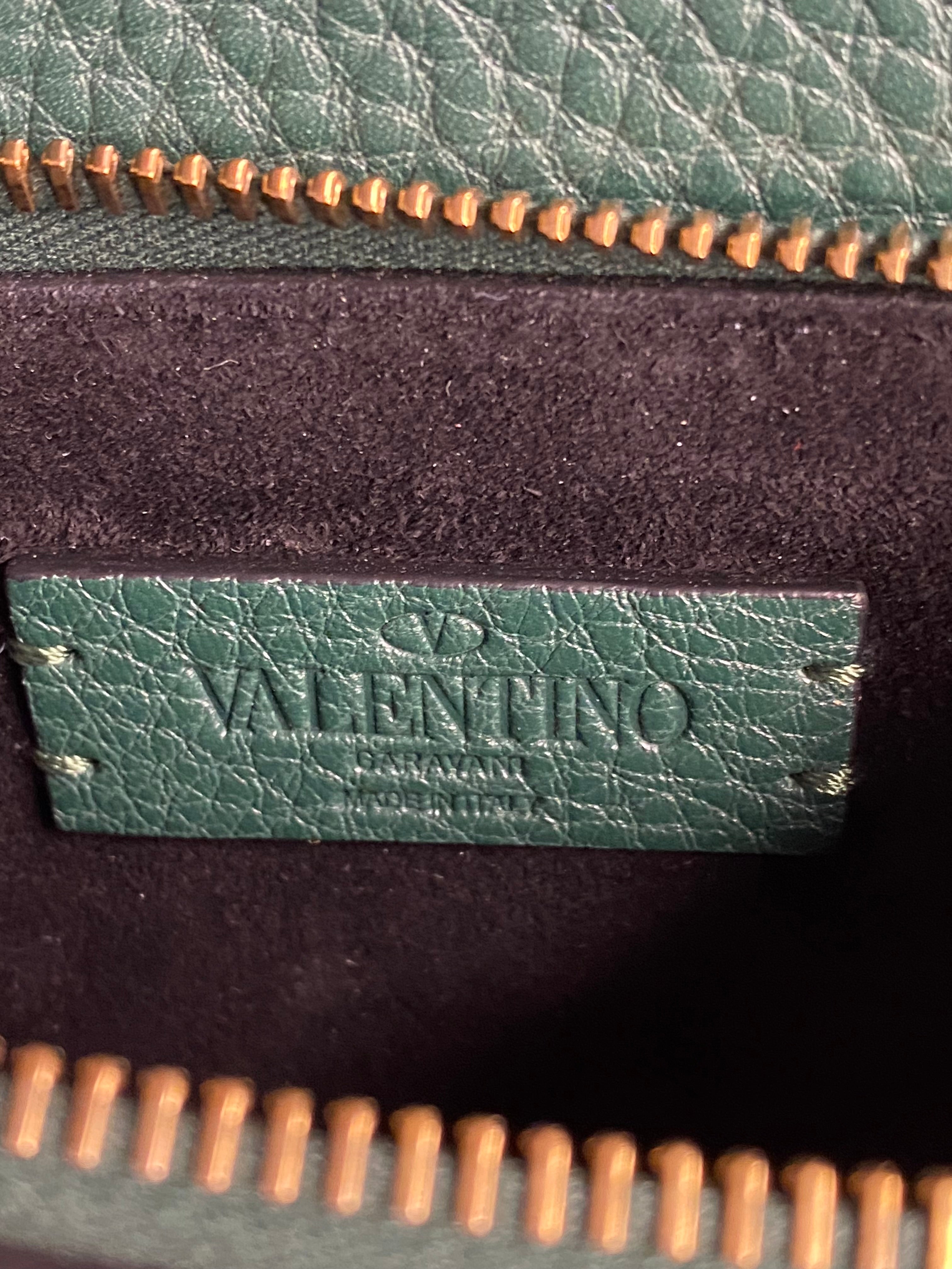 Valentino Dark Green Rock Stud Pouch-Pouch-Valentino-The Closet Egypt