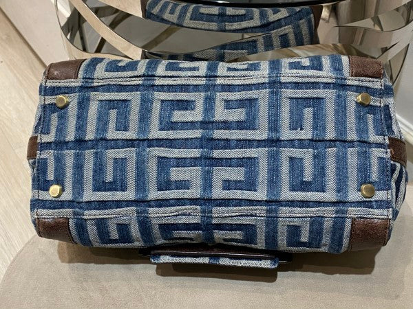 Givenchy Blue Denim Logo Hobo Bag-handbag-Givenchy-The Closet Egypt