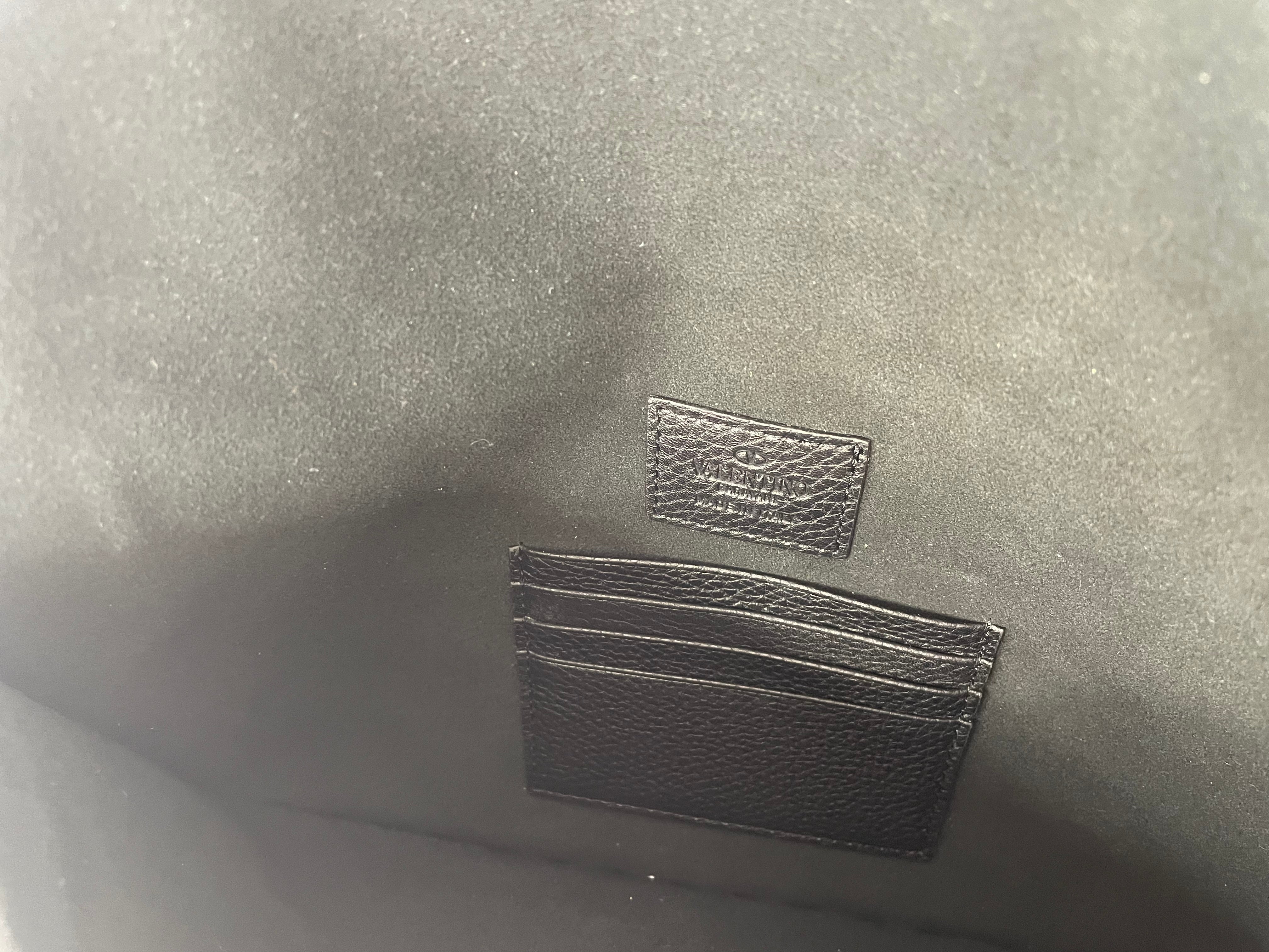 Valentino Black Rockstuds Clutch-Clutch-Valentino-The Closet Egypt