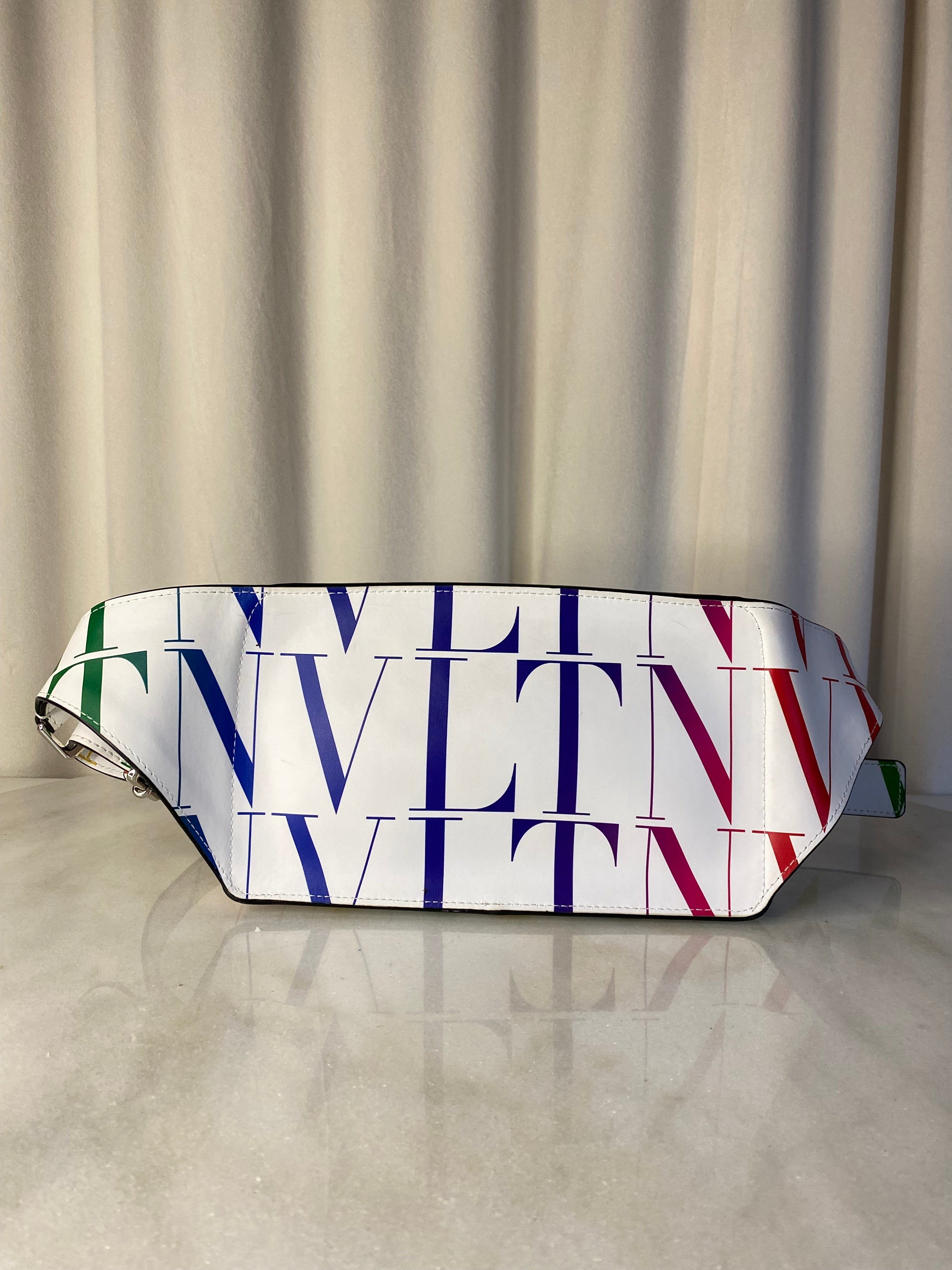VAlentino White Multicolor VLTN Waist Bag-Waist Bag-Valentino-The Closet Egypt
