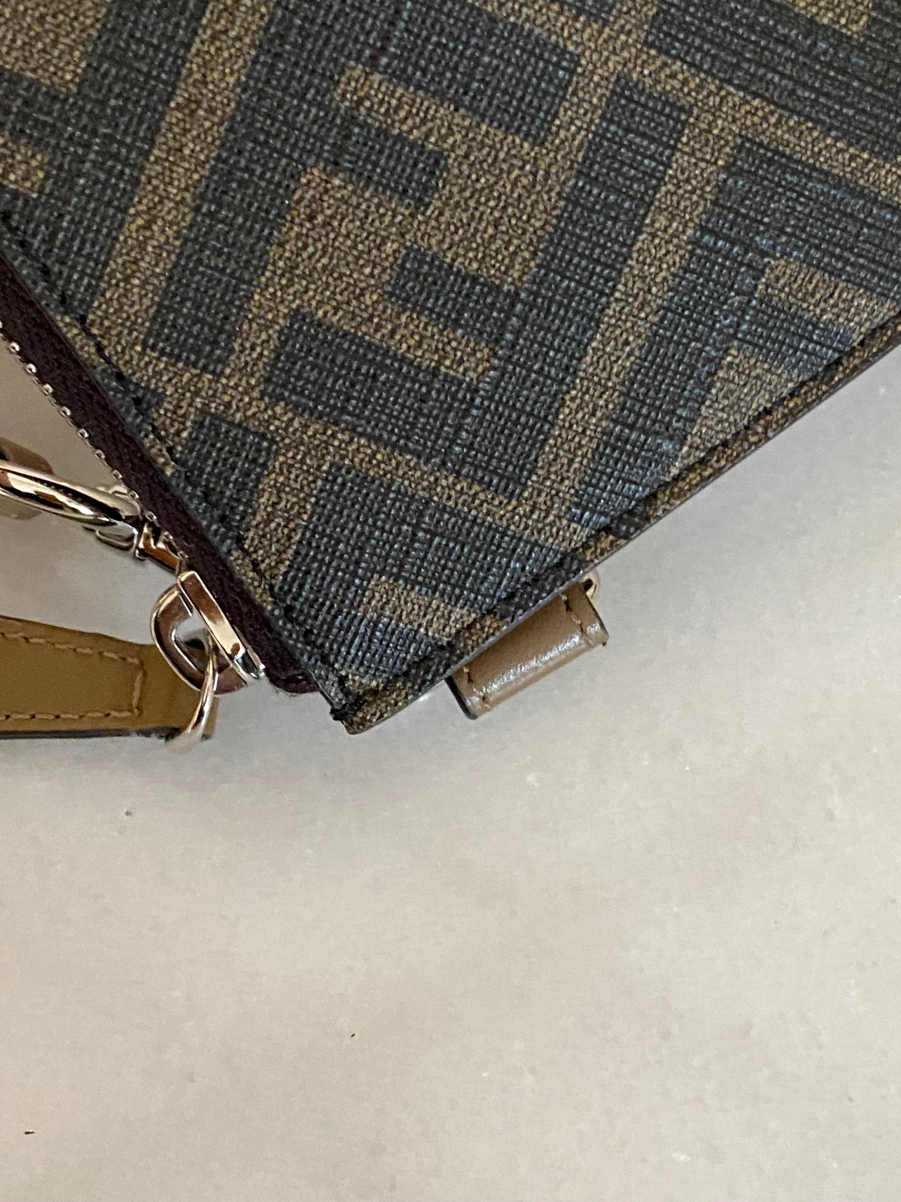 Fendi Tricolor Diagonal Flat FF Pouch-Pouch-Fendi-The Closet Egypt