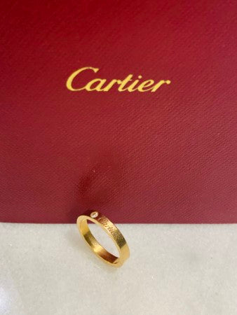 Cartier 18K Yellow Gold Diamond Love Ring 52-Rings-Cartier-The Closet Egypt