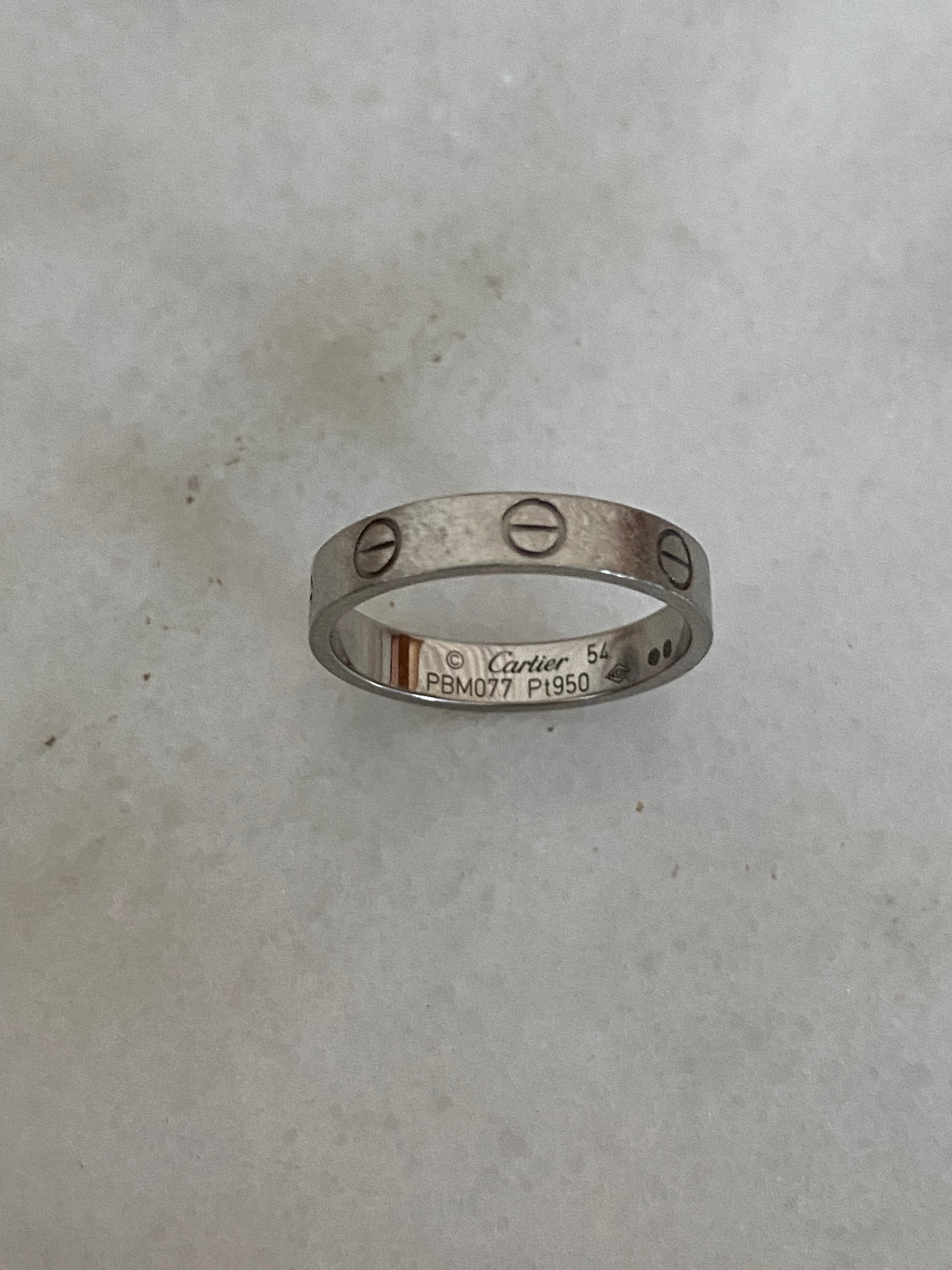 Cartier Platinum All Mini Love Ring 54-Rings-Cartier-The Closet Egypt