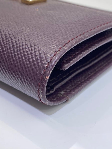 Dolce & Gabbana Burgundy Dauphine Crystal Small Wallet-wallet-Dolce & Gabbana-The Closet Egypt