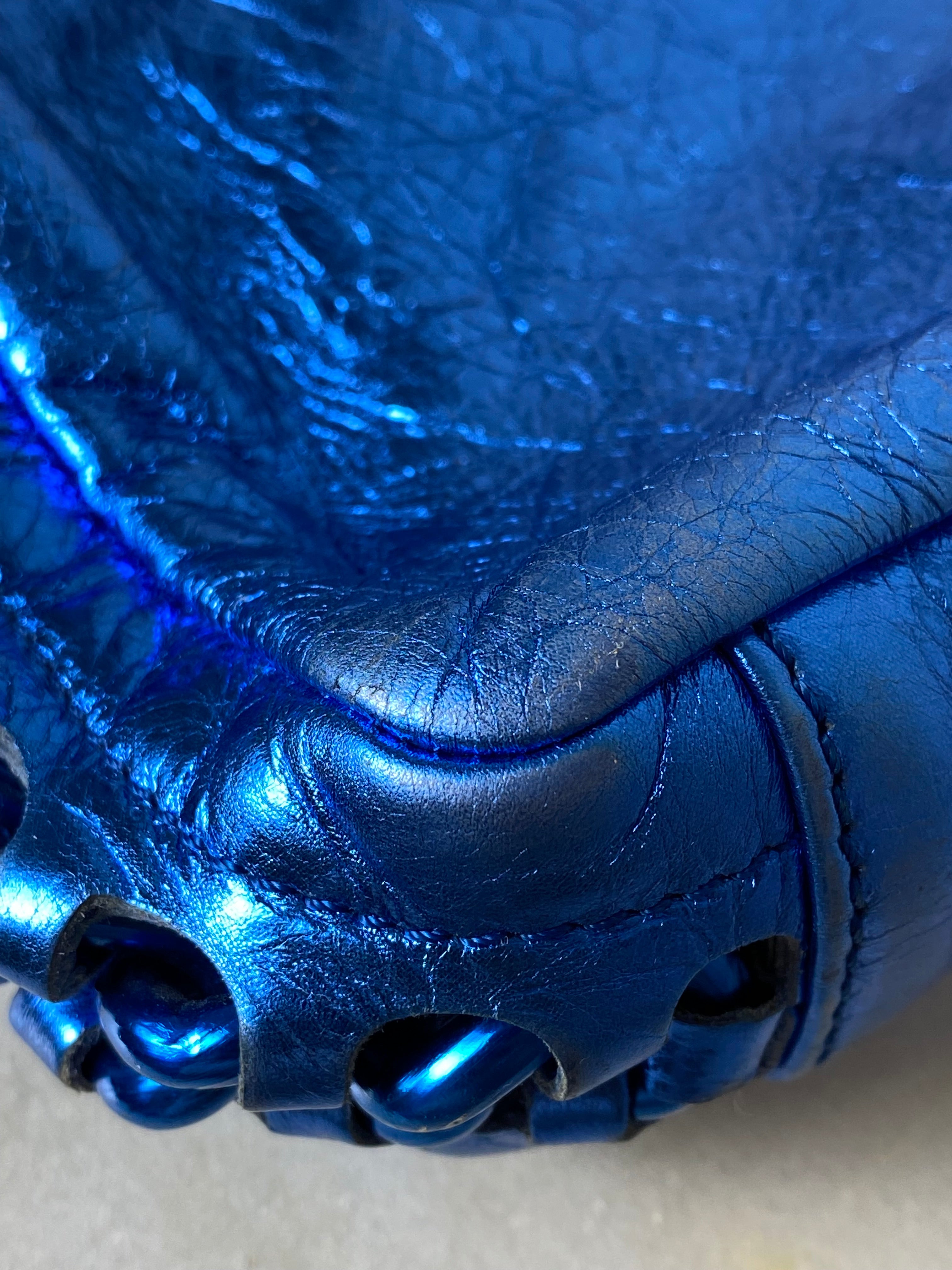 Chanel Metallic Blue CC Modern Chain Flap Shoulder Bag-handbag-Chanel-The Closet Egypt