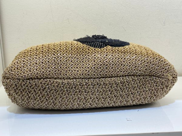 Chanel Bicolor Coco Country Seagrass Camellia Large Bag-handbag-Chanel-The Closet Egypt