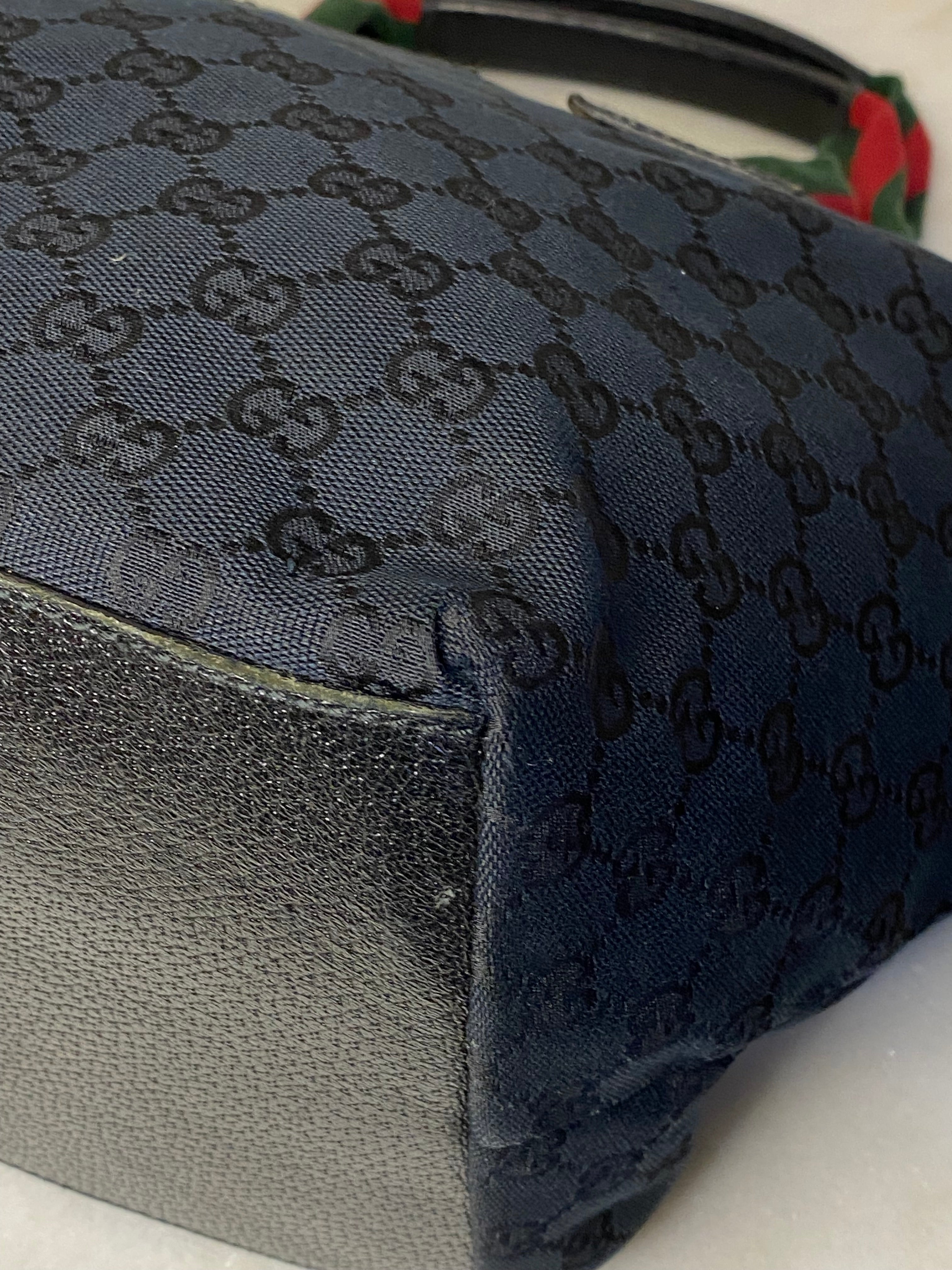 Gucci Black GG Vintage Web Strap Shoulder Bag-handbag-Gucci-The Closet Egypt