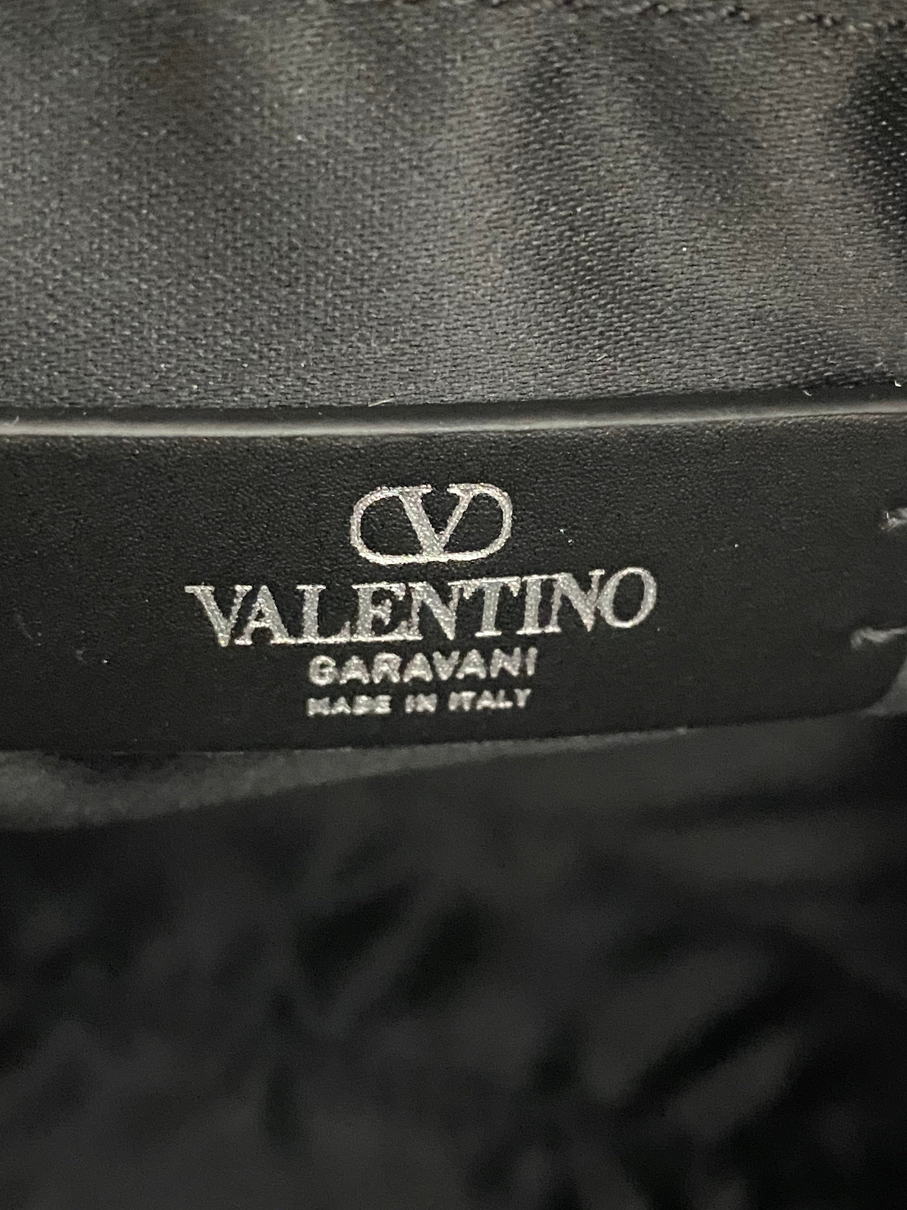 Valentino Black VLTN Logo Clutch