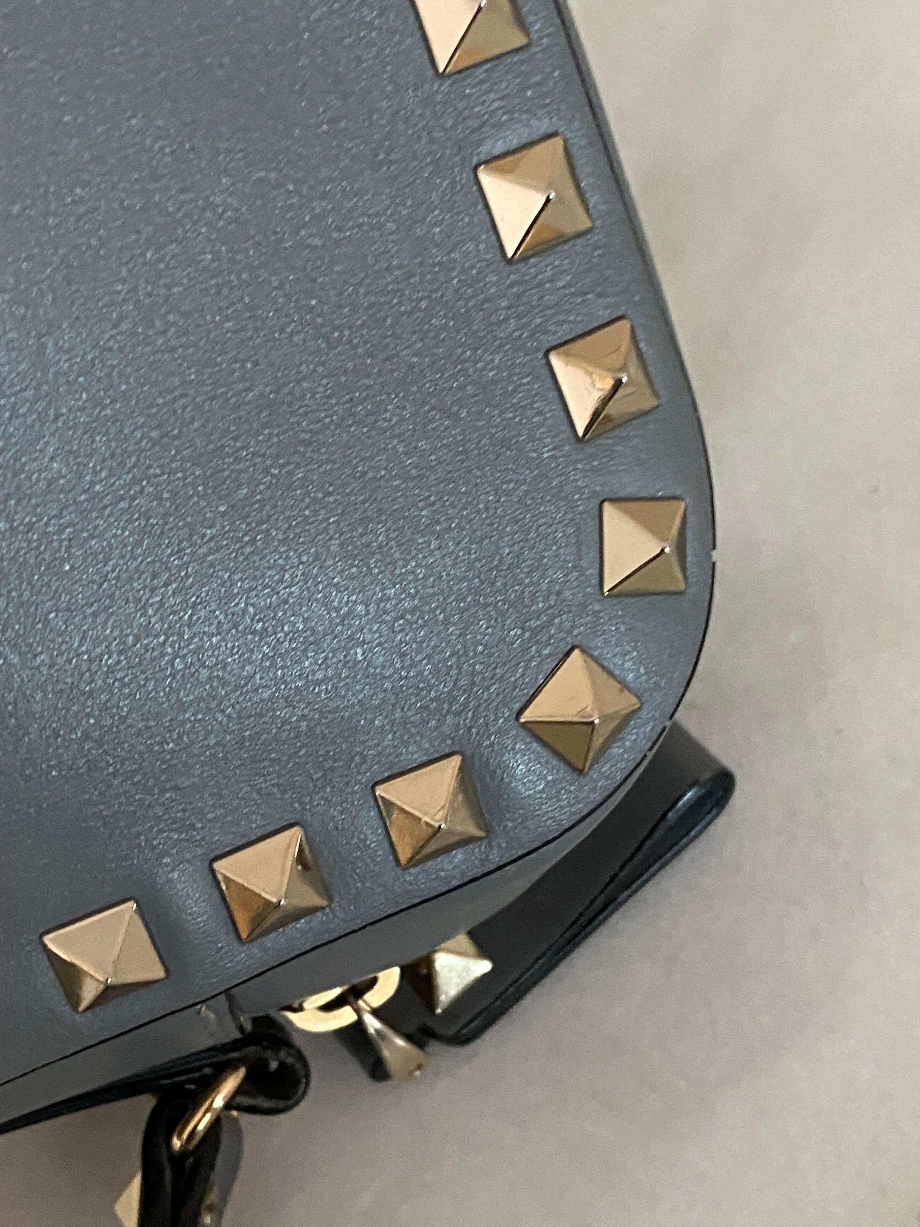 Valentino Gray Rockstud Crossbody Bag-handbag-Valentino-The Closet Egypt