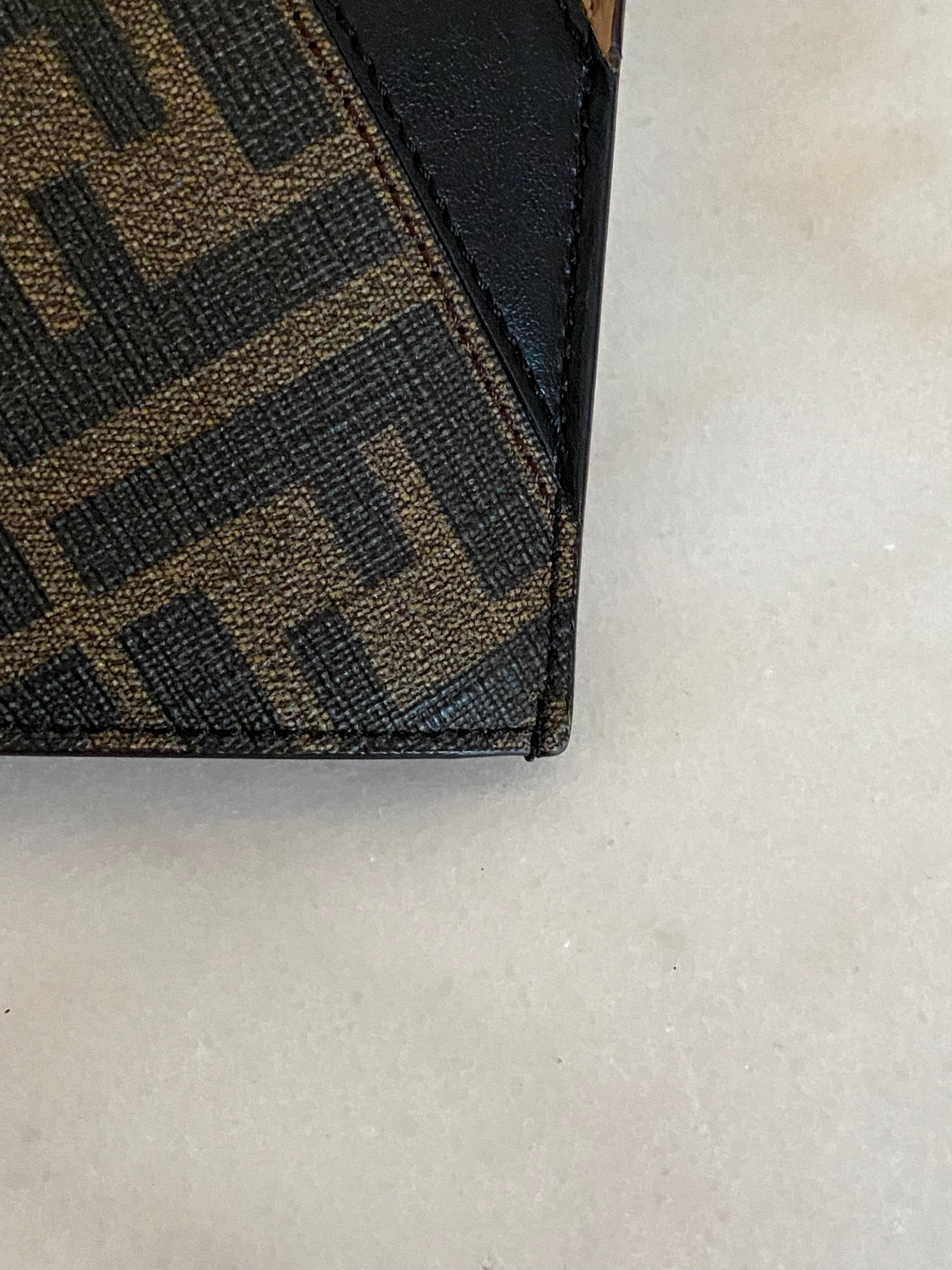 Fendi Tricolor Diagonal Flat FF Pouch-Pouch-Fendi-The Closet Egypt