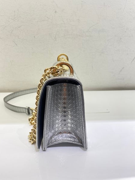 Christian Dior Metallic Silver Diorama Small Bag