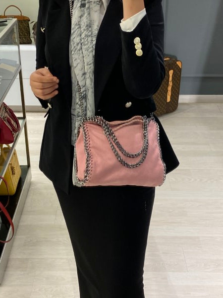 Stella Mccartney Pink Falabella Small Bag-handbag-Stella Mccartney-The Closet Egypt