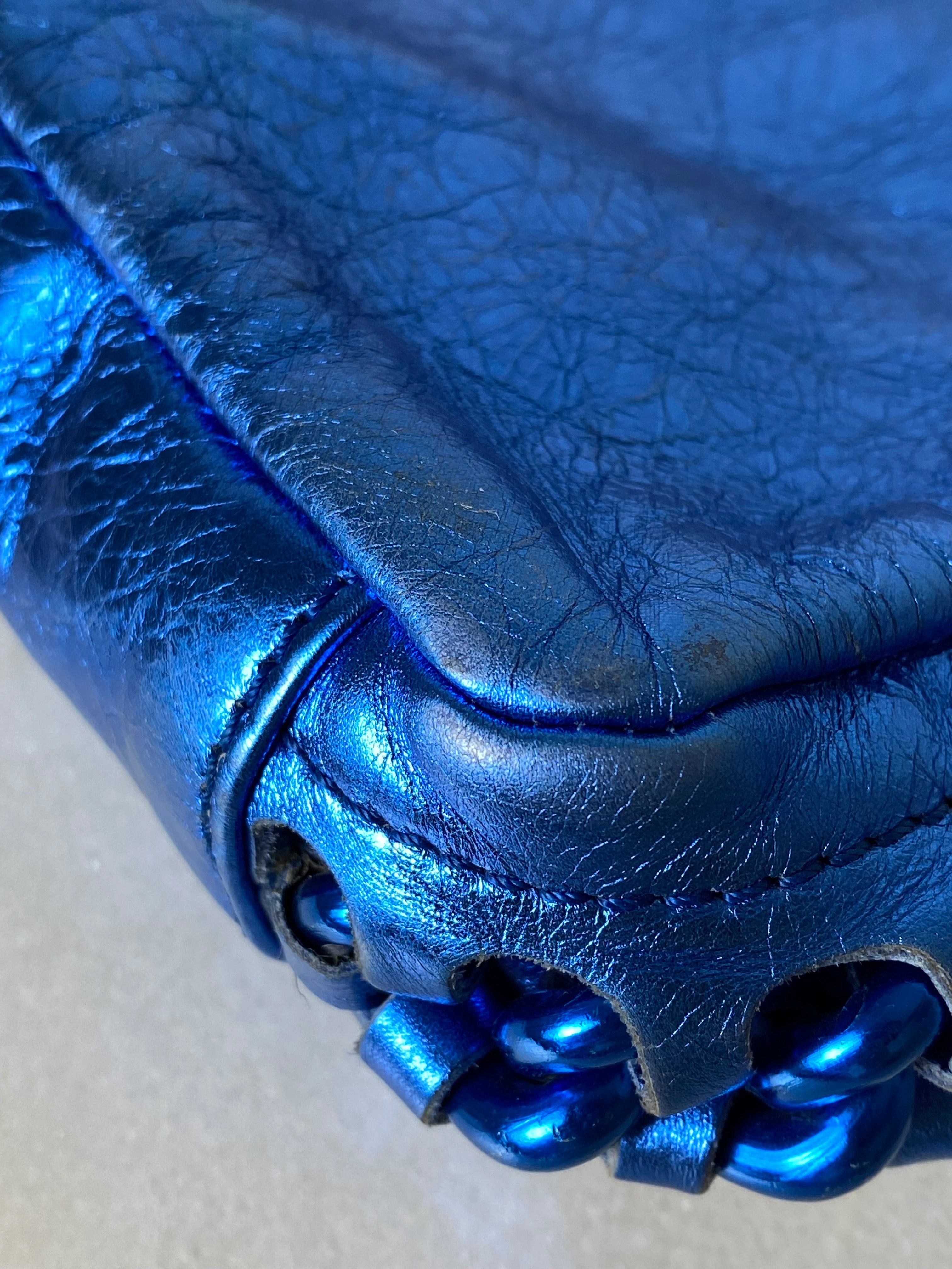 Chanel Metallic Blue CC Modern Chain Flap Shoulder Bag-handbag-Chanel-The Closet Egypt