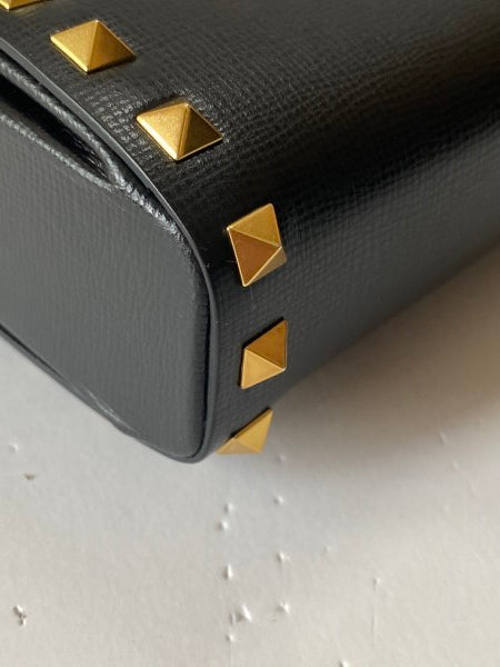 Valentino Black Rockstud Alcove Box Bag-handbag-Valentino-The Closet Egypt