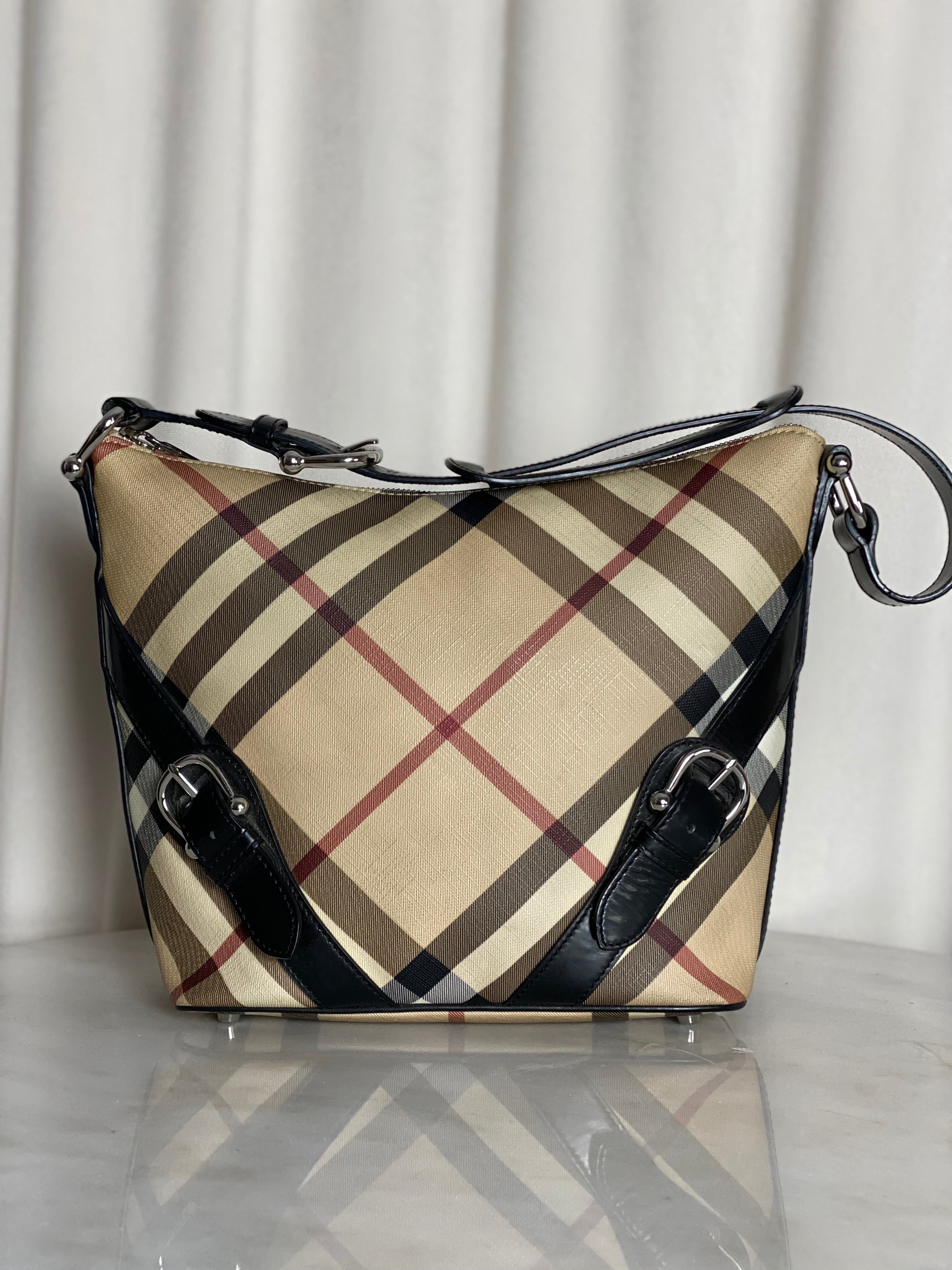 Burberry House Check Black Shoulder Bag-handbag-Burberry-The Closet Egypt