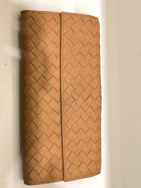 Bottega Veneta Nude Long Wallet-wallet-Bottega Veneta-The Closet Egypt