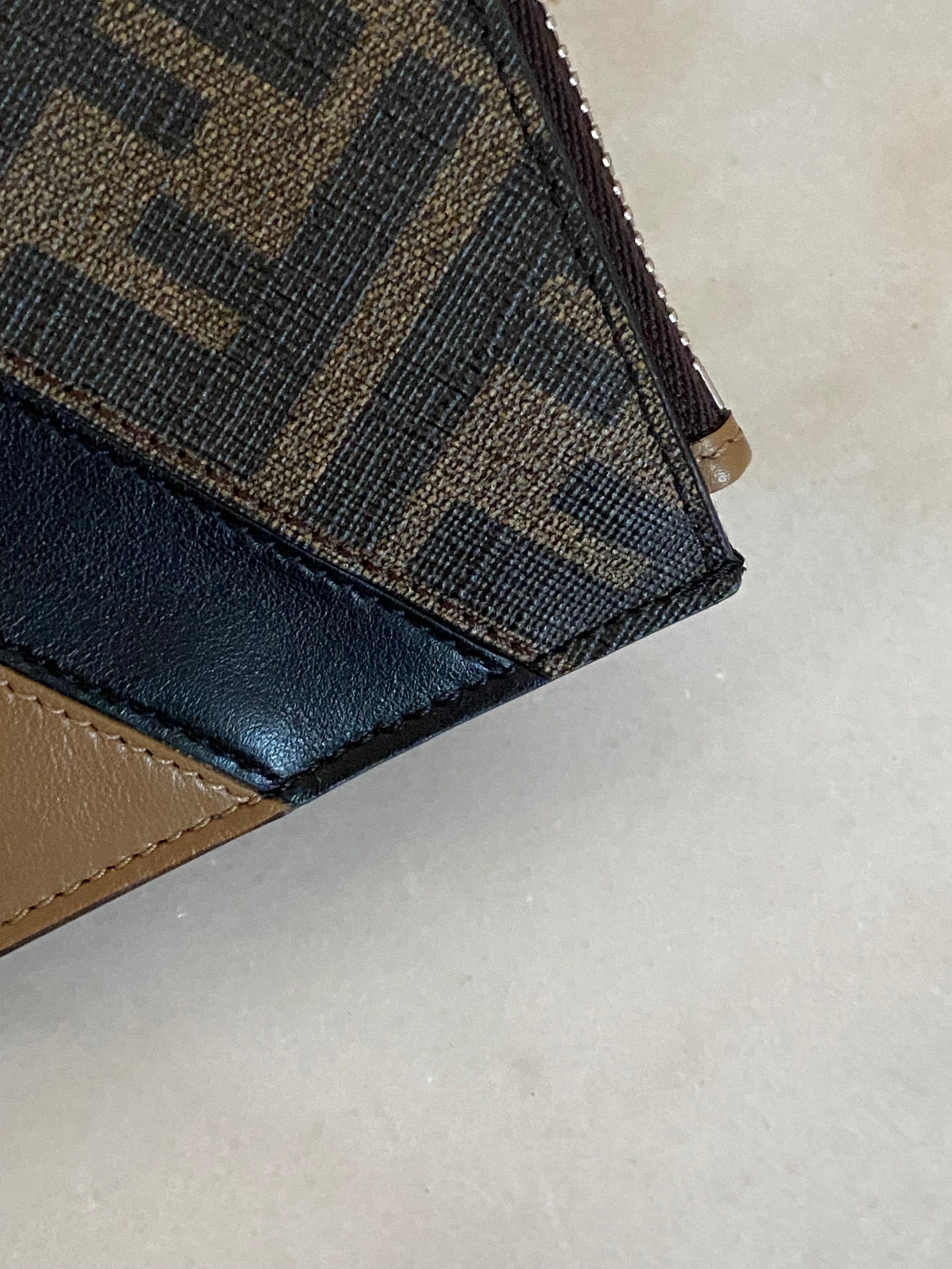 Fendi Tricolor Diagonal Flat FF Pouch-Pouch-Fendi-The Closet Egypt