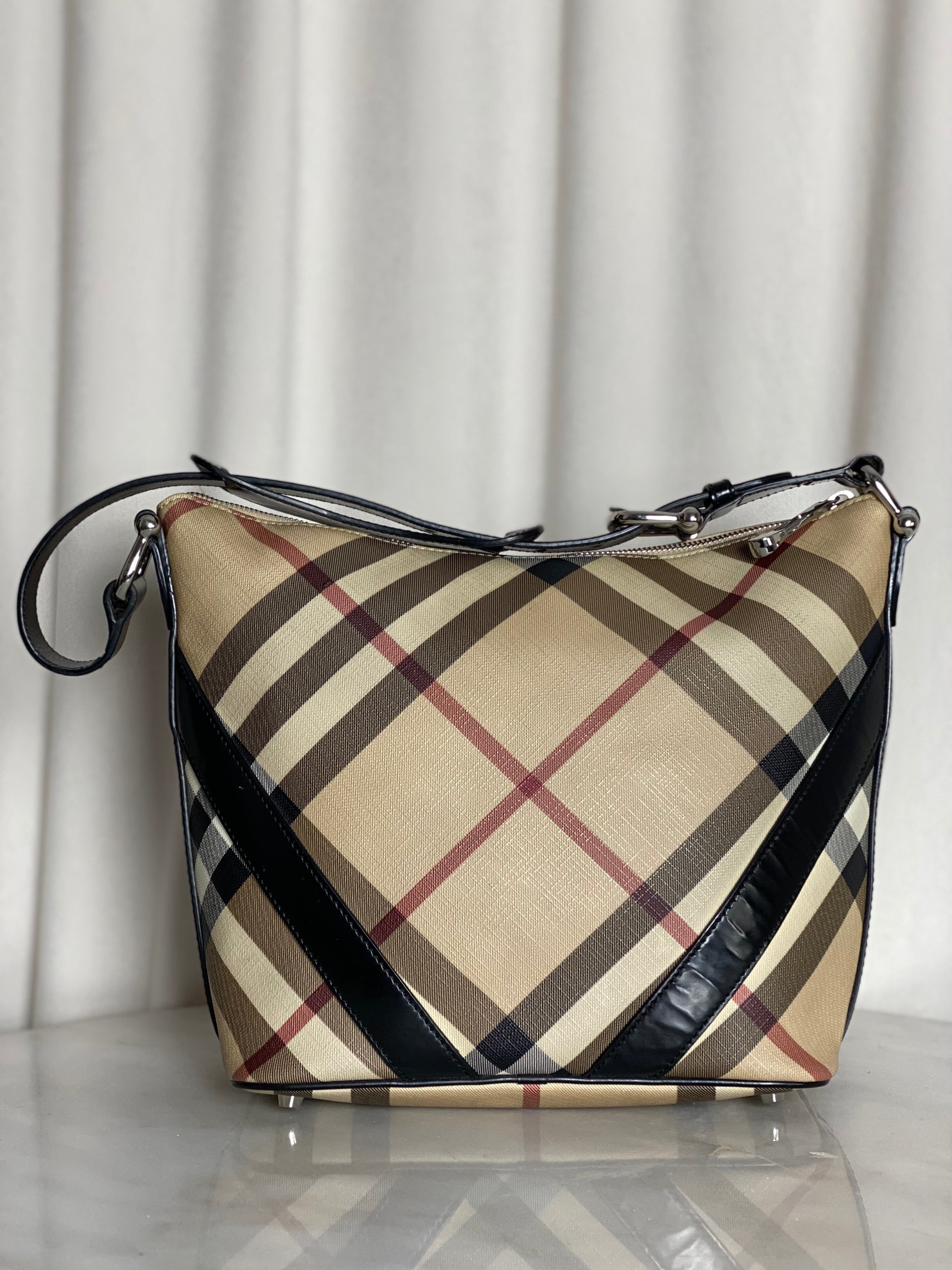 Burberry House Check Black Shoulder Bag-handbag-Burberry-The Closet Egypt