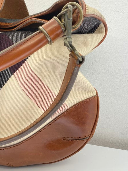Burberry Camel Mega Check Bag-handbag-Burberry-The Closet Egypt