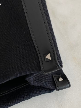 Valentino Black VLTN Logo Tote Bag-handbag-Valentino-The Closet Egypt