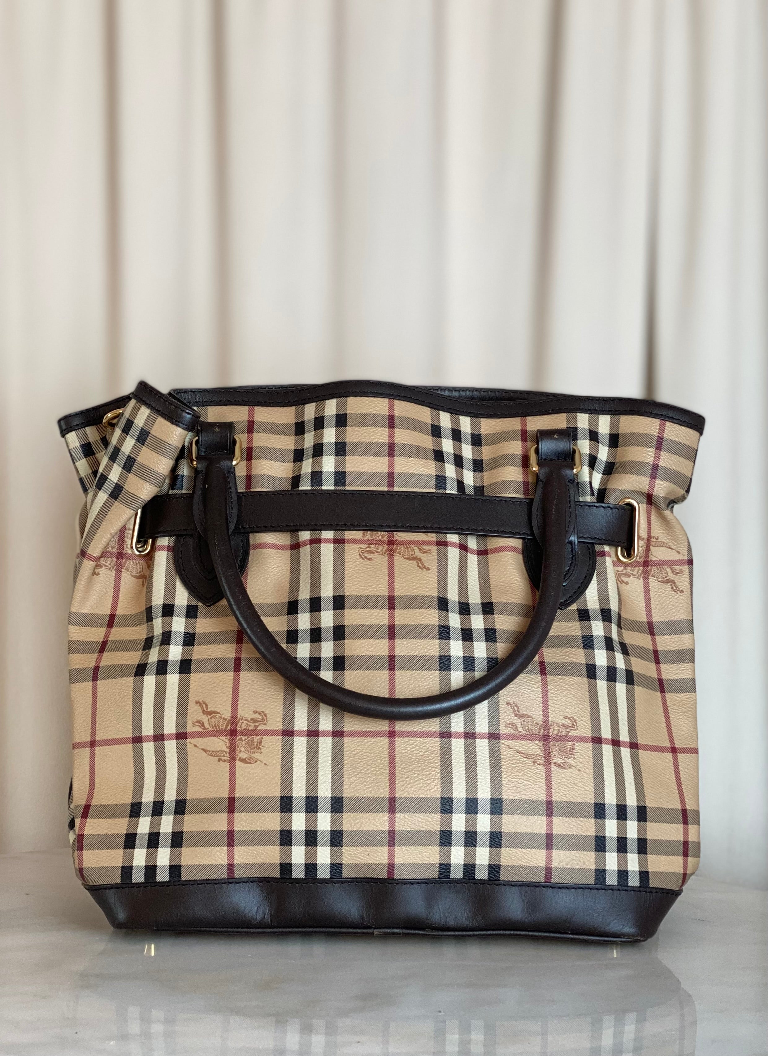 Burberry Bicolor Haymarket Golderton Shoulder Bag-handbag-Burberry-The Closet Egypt