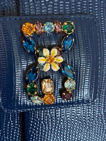 Dolce & Gabbana Blue Millennials Crystal Crossbody Bag-handbag-Dolce & Gabbana-The Closet Egypt